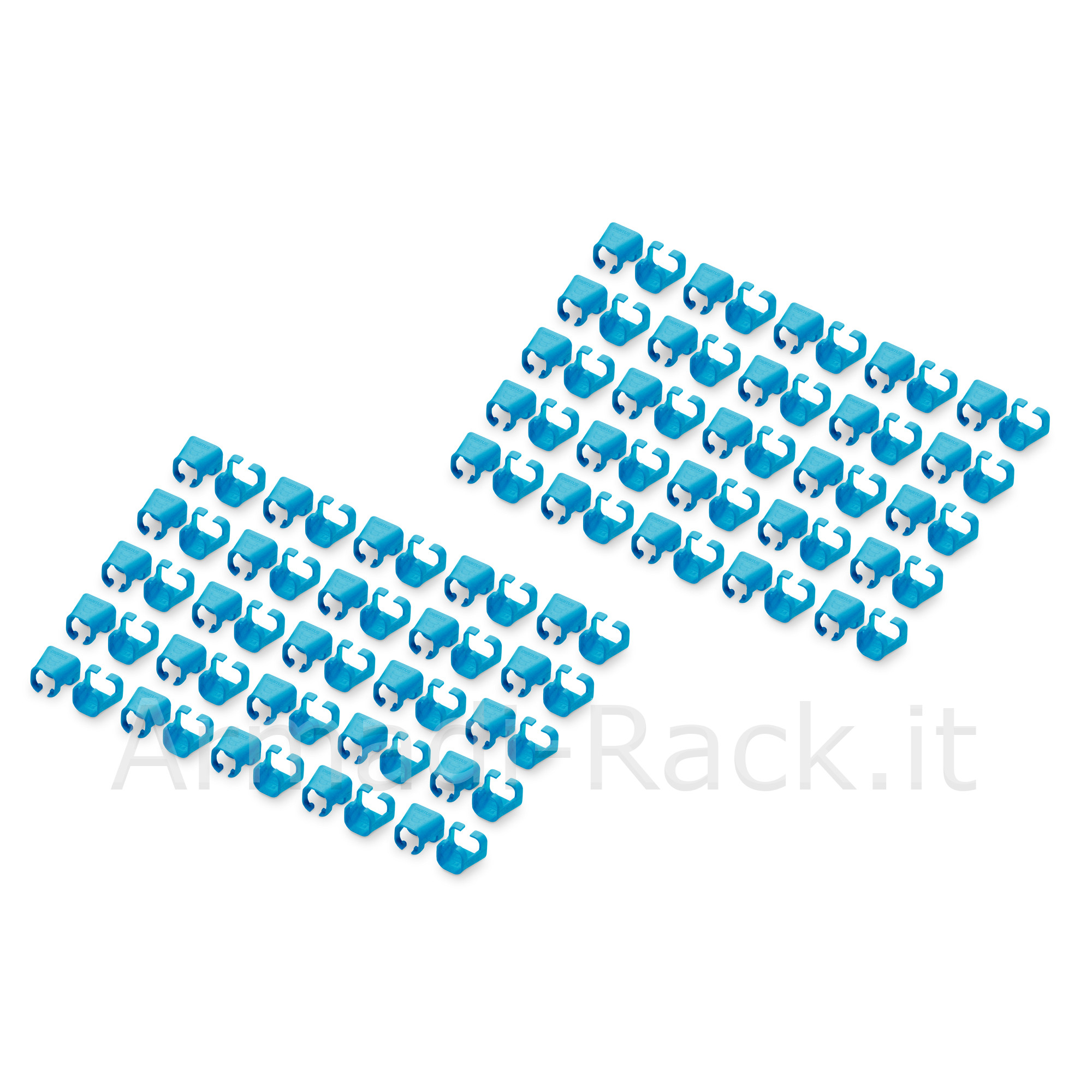 Digitus confezione 100 pezzi clip colorate per cavi di rete - blue