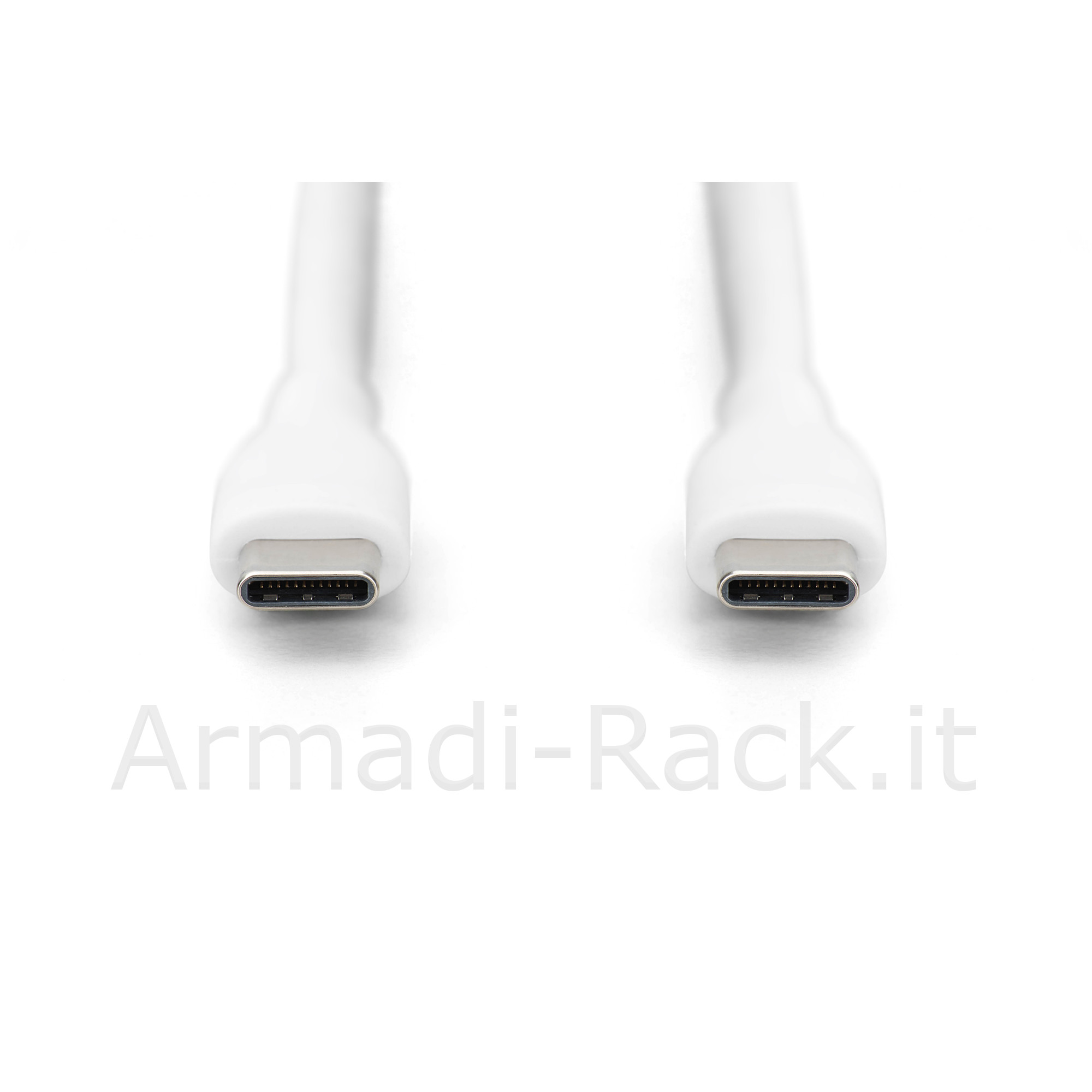 Cavo ricarica guaina silicone usb-c / usb-c 2m, usb 2.0, 60w, bianco