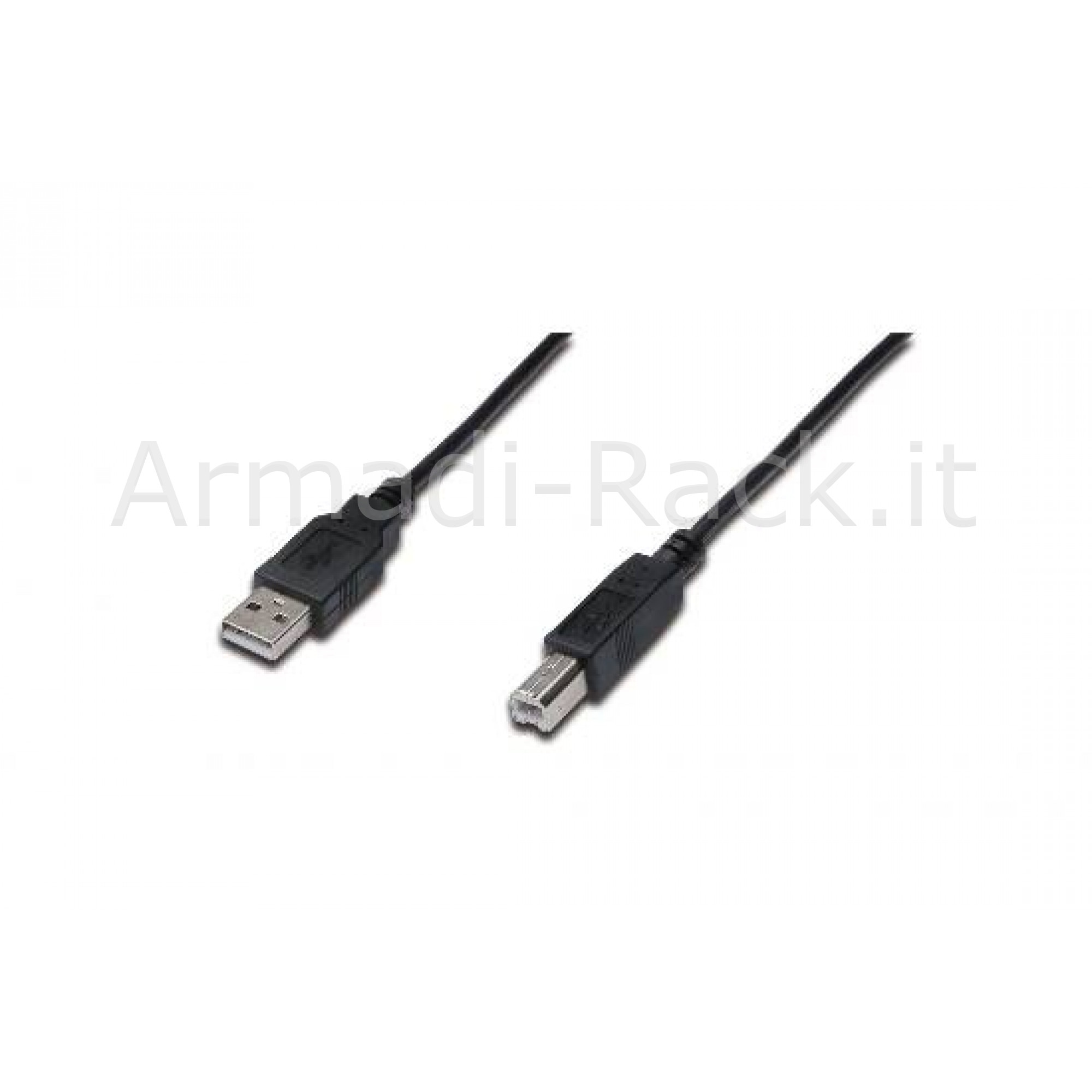 Cavo usb 2.0 connettori 1 x a maschio - 1 x b maschio mt. 1 colore...