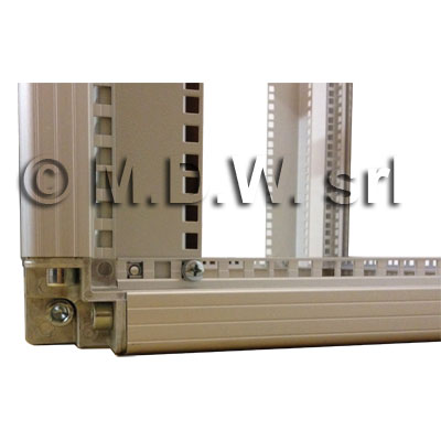 Telaio rack open frame 19 pollici - 15U X 596mm in alluminio anodizzato, varie...