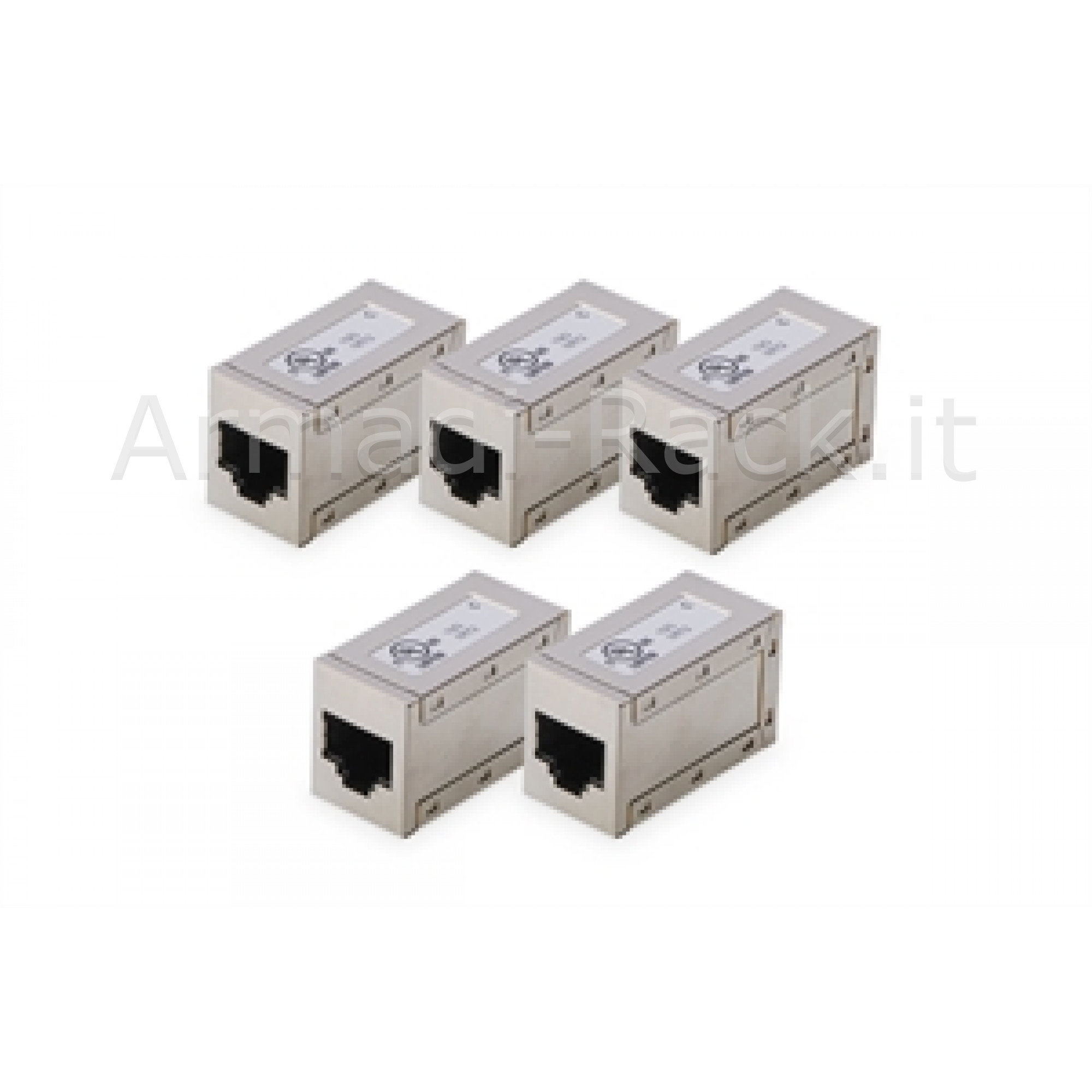 Accoppiamento modulare cat 6, schermato - 5 pezzi