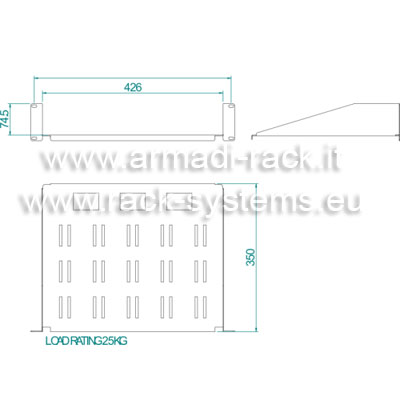 Ripiano Per Armadio Rack 19" - Profondità 550 Mm, Grigio, Capacità 30 Kg - Foto 6