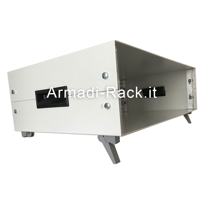 Contenitore standard rack alto 3U (140mm), largo 84TE/19 pollici (496mm),...
