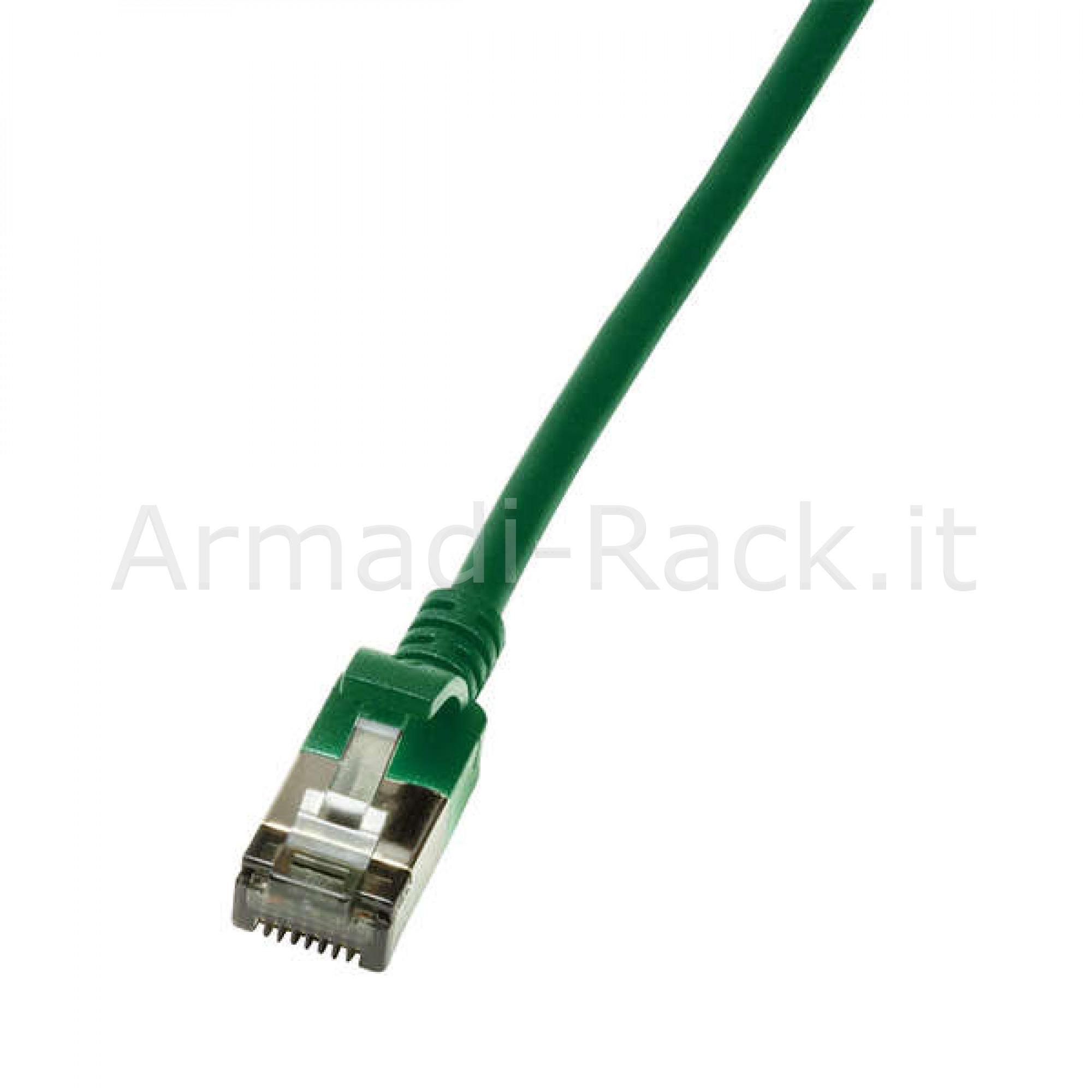 Cavo di Rete Cat.6A STP TPE Slimline Verde 0,5M
