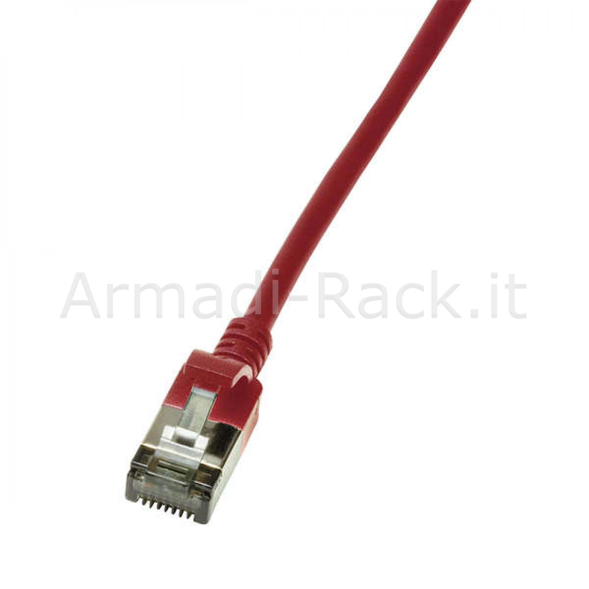 Cavo di Rete Cat.6A STP TPE Slimline Rosso 5,0M