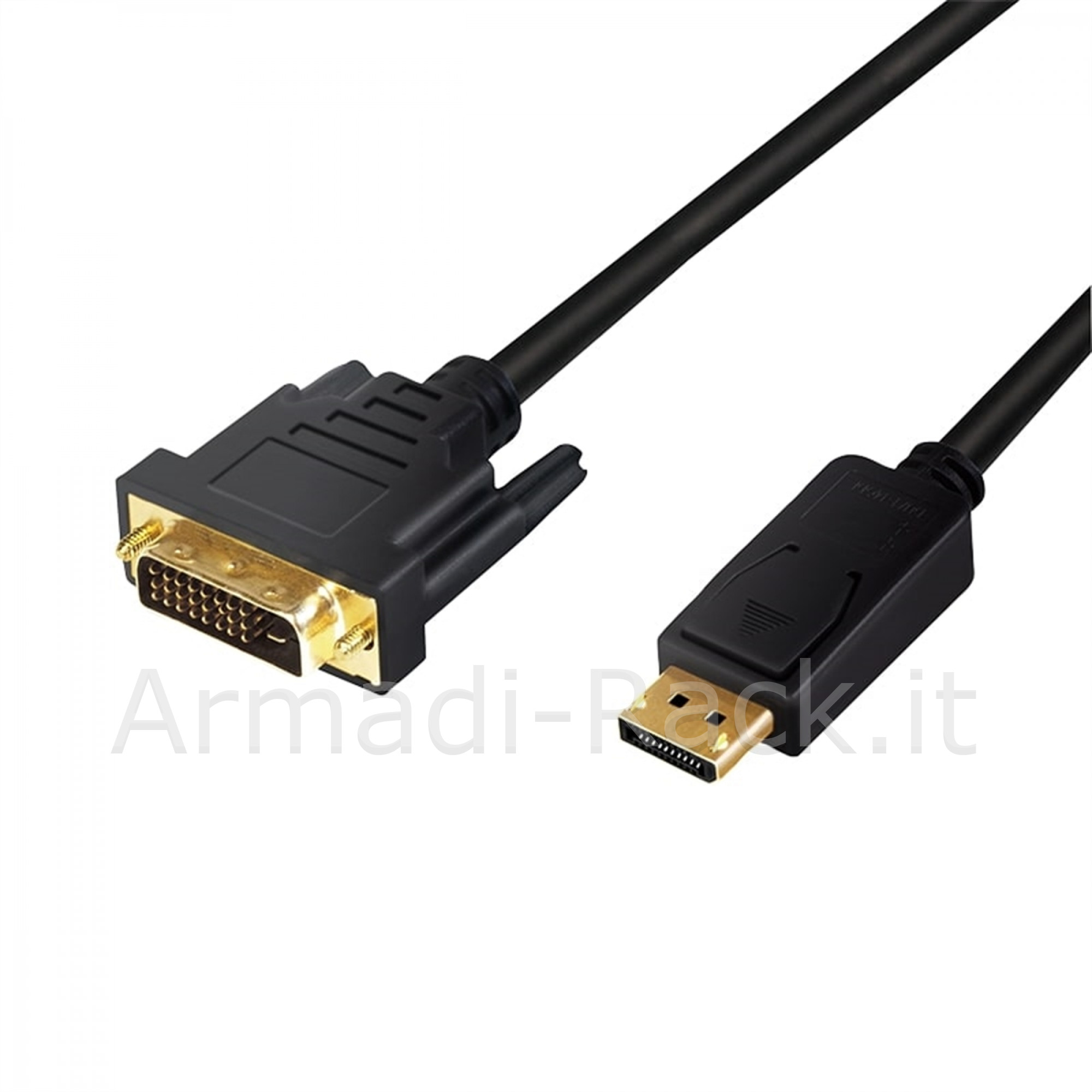 Cavo displayport 1.2 a dvi 2 mt nero