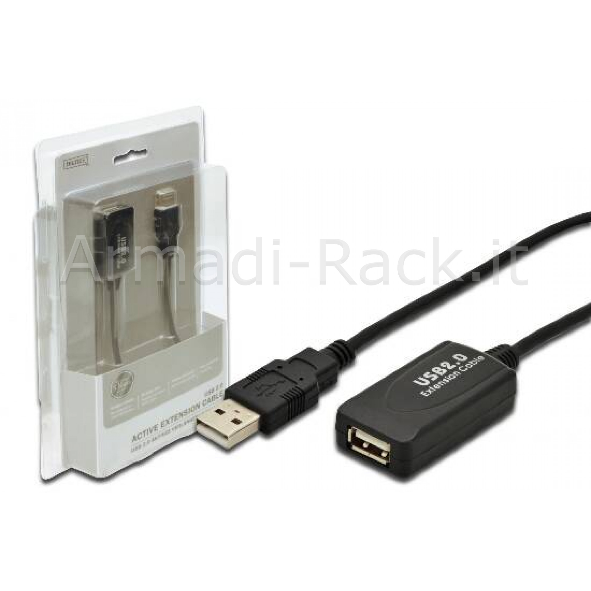 Estensore di Linea USB 2.0 Maschio/Femmina con Cavo da Mt. 5