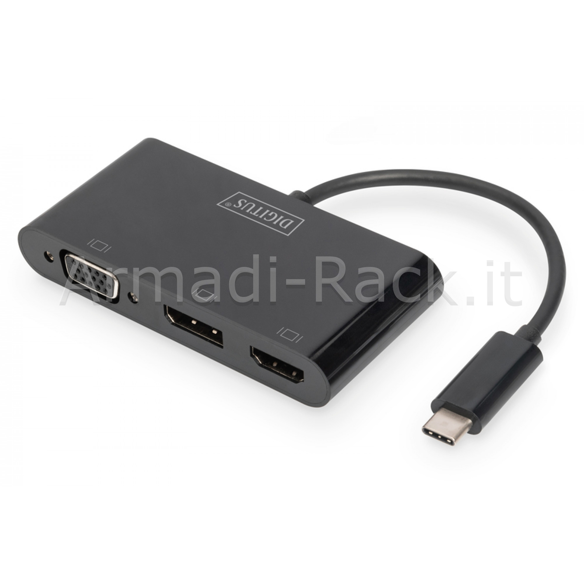 Adattatore Usb-C Tre Porte Dsiplayport/Hdmi/Vga