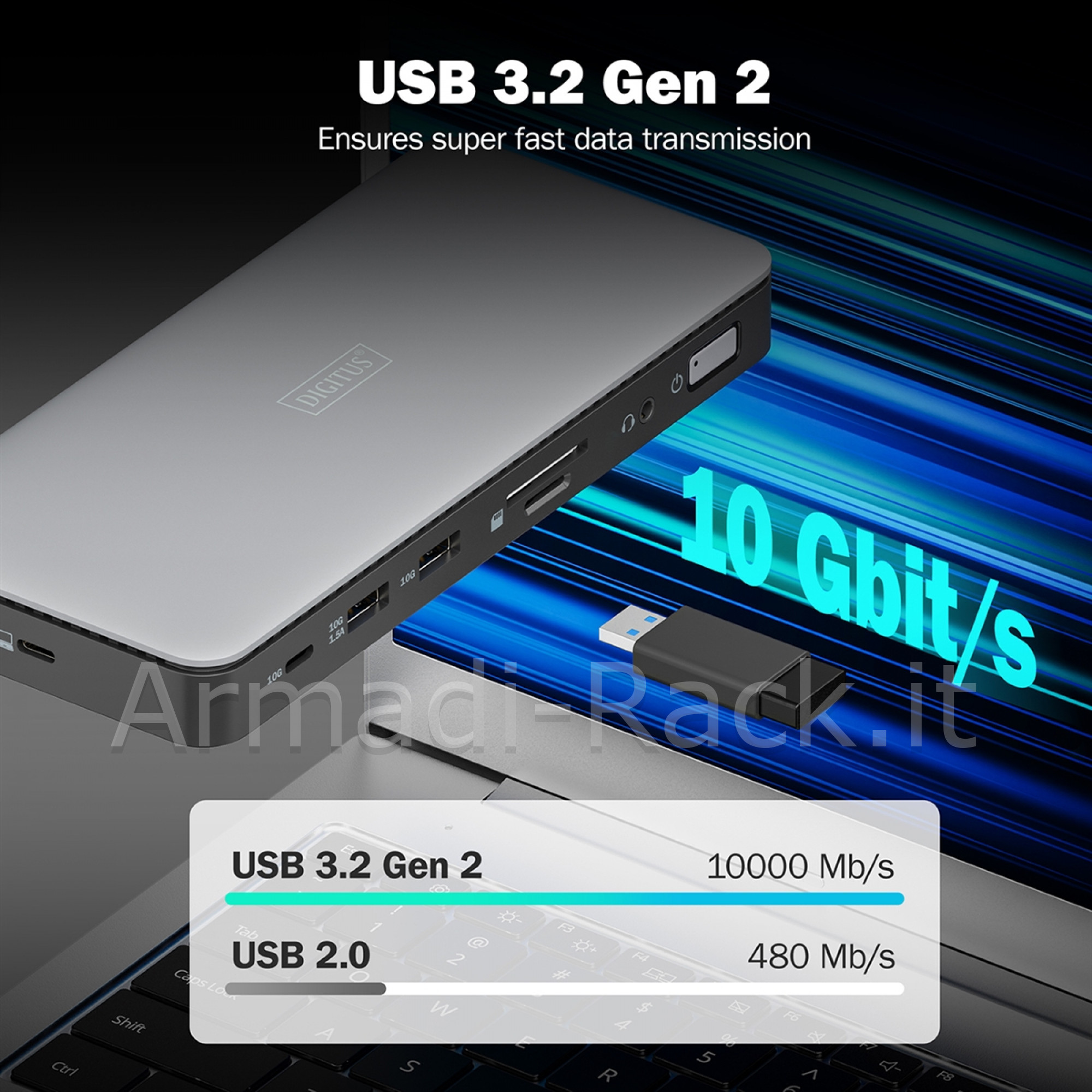 Docking station usb-c, 11 porte...