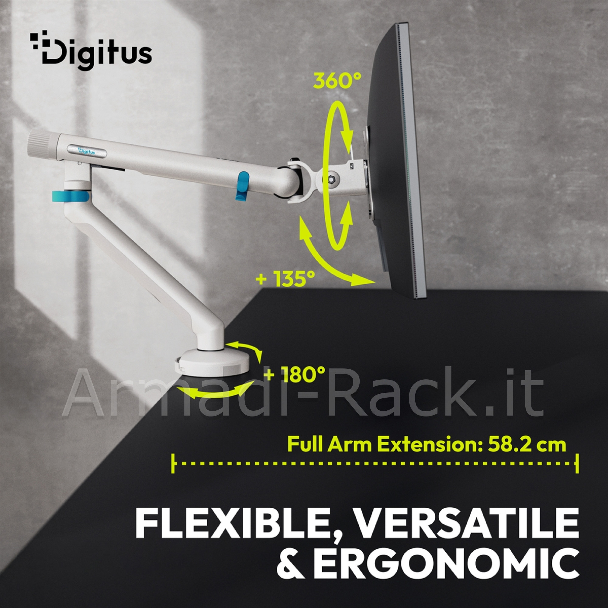Supporto per monitor a design singolo, 35", 10 kg