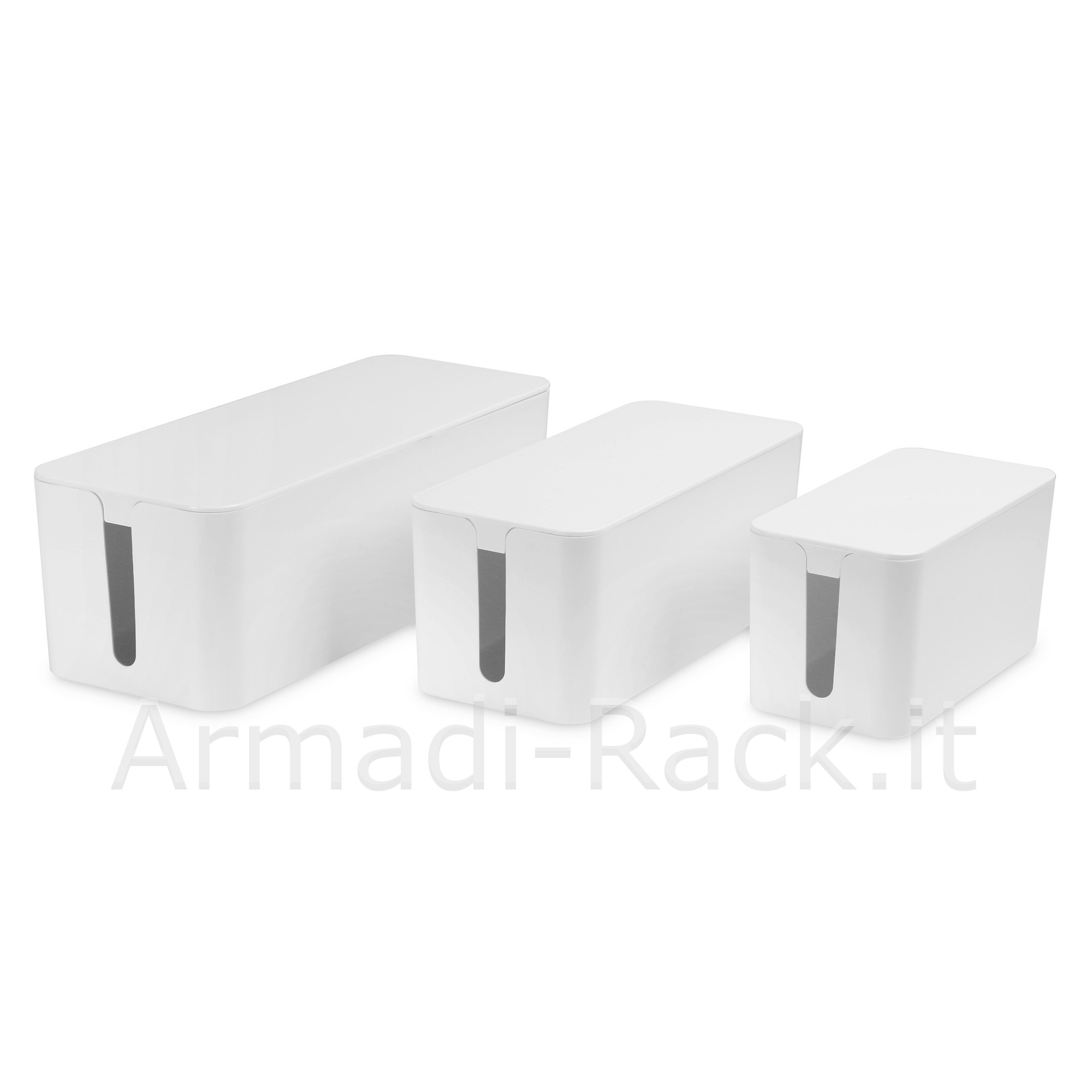 scatola gestione cavi, set da 3 (s, m, l) bianco