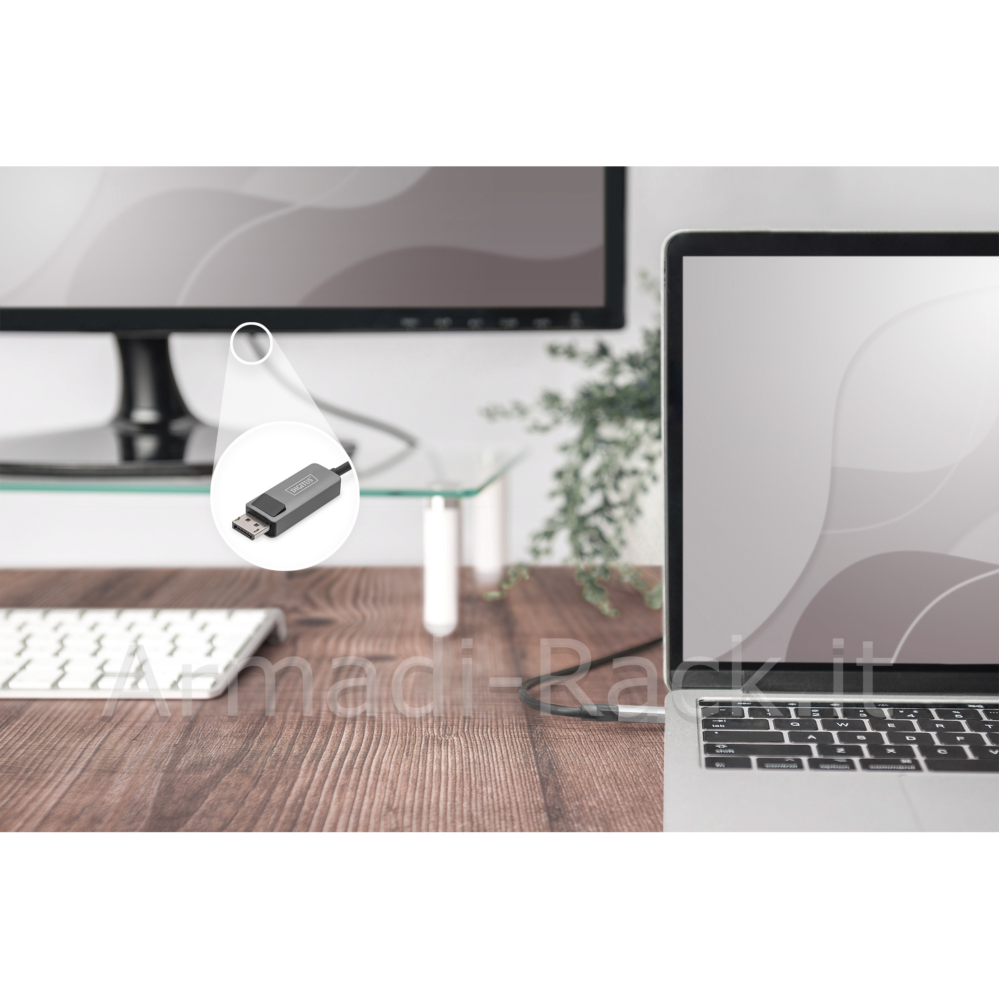 Cavo adattatore bidirezionale da usb tipo c a displayport mt 1