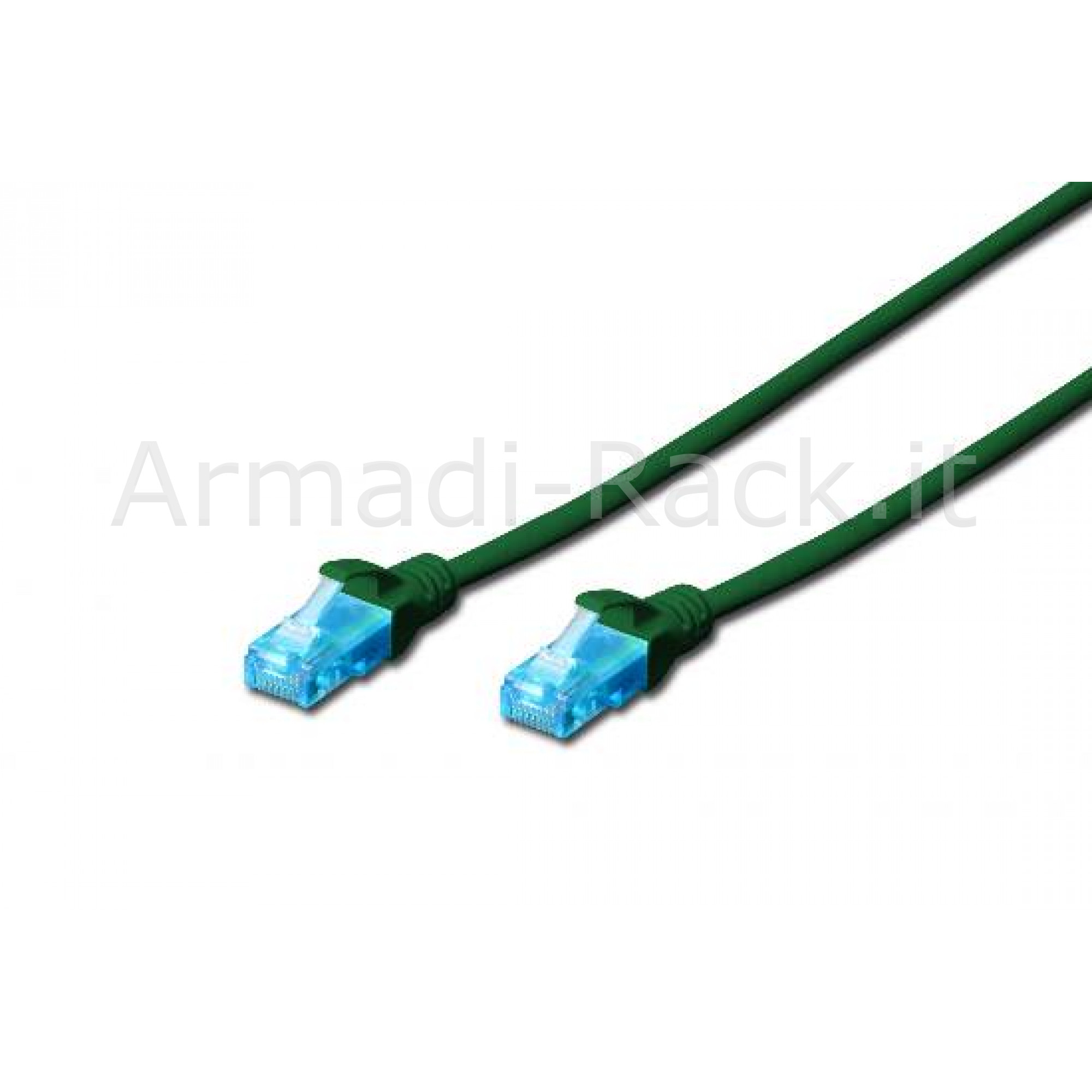 Cavo Rete Utp Cat. 5E Non Schermato - Lunghezza Mt. 2 - Colore Verde