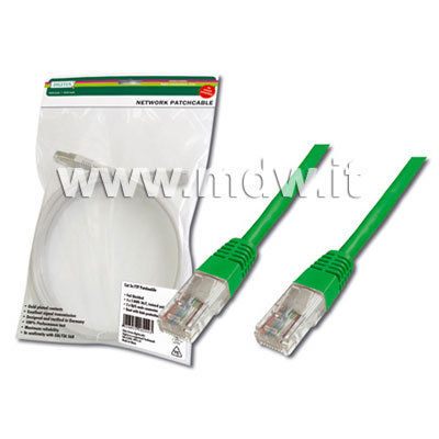 CAVO RETE UTP CAT. 5E NON SCHERMATO - LUNGHEZZA MT. 30 - COLORE VERDE