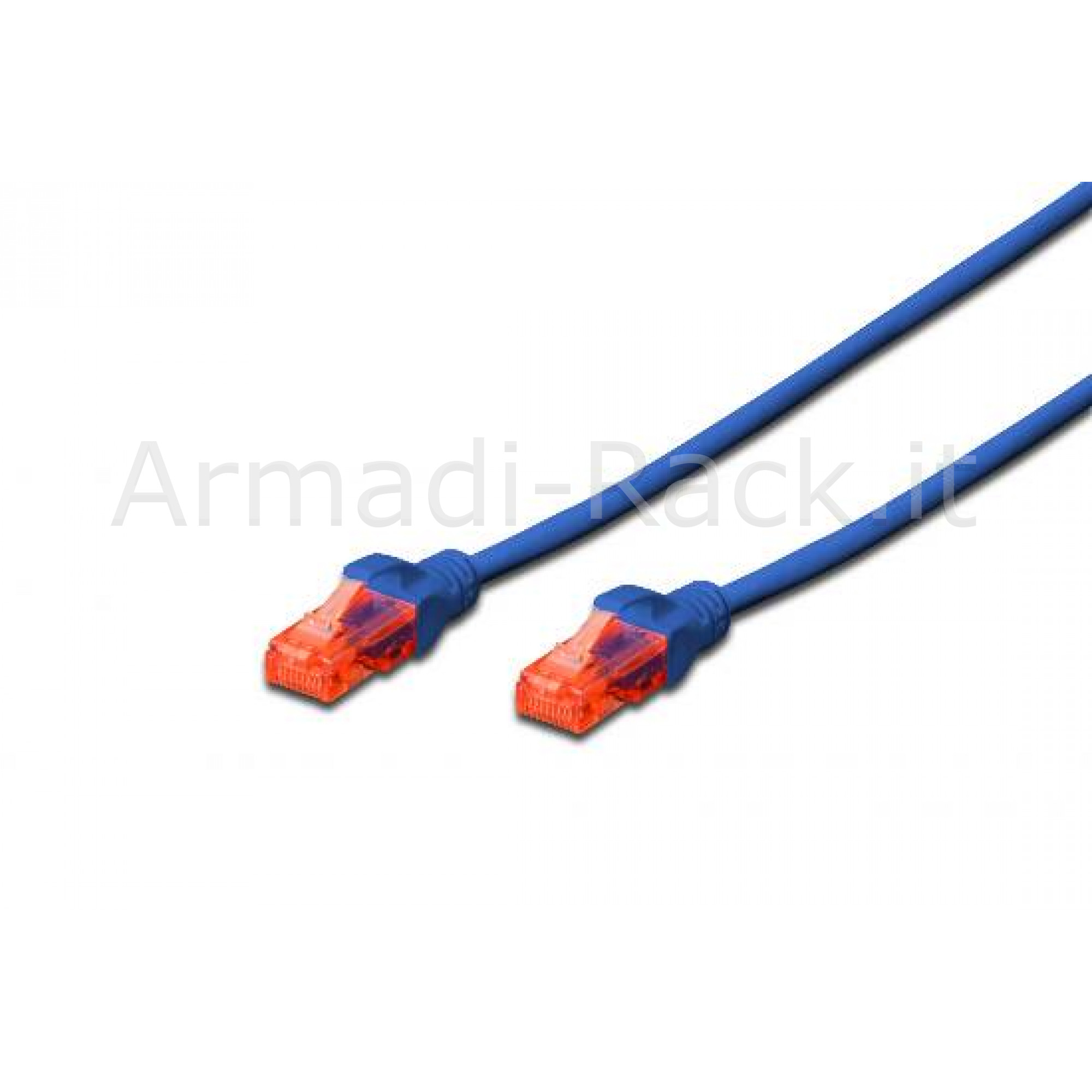 Cavo rete utp cat 6 non schermato mt 1 blu