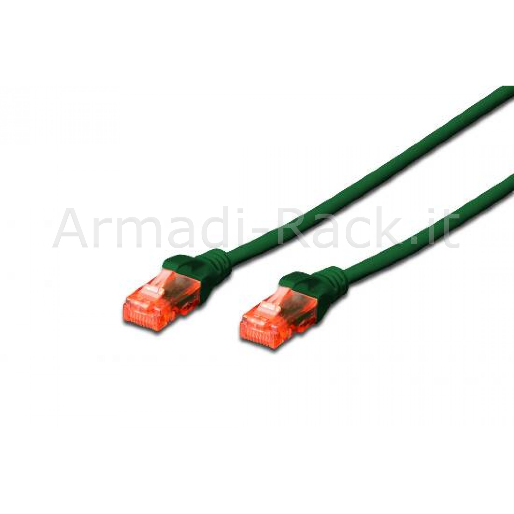 Cavo rete utp cat 6 non schermato mt 2 verde