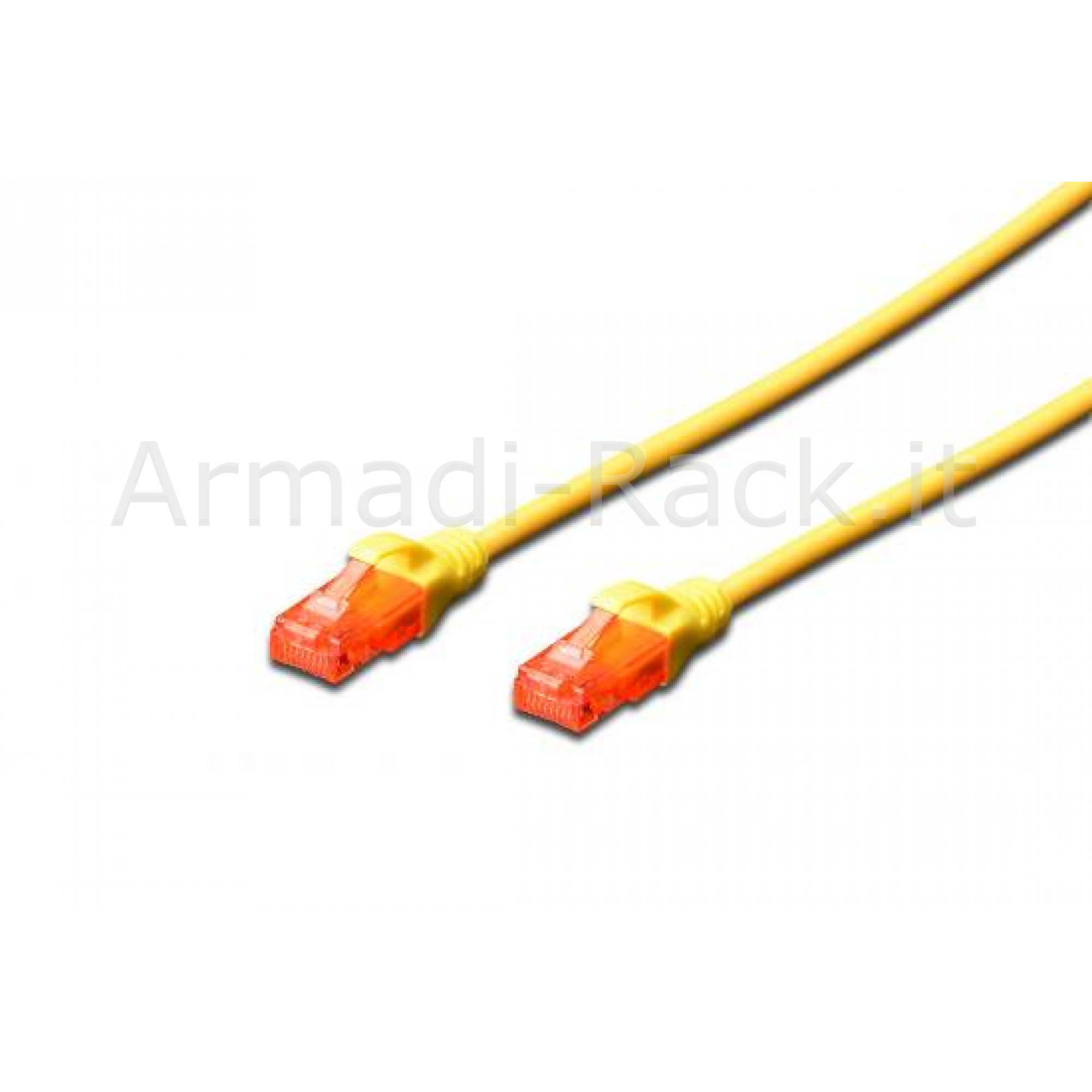 Cavo rete utp cat 6 non schermato mt 2 giallo