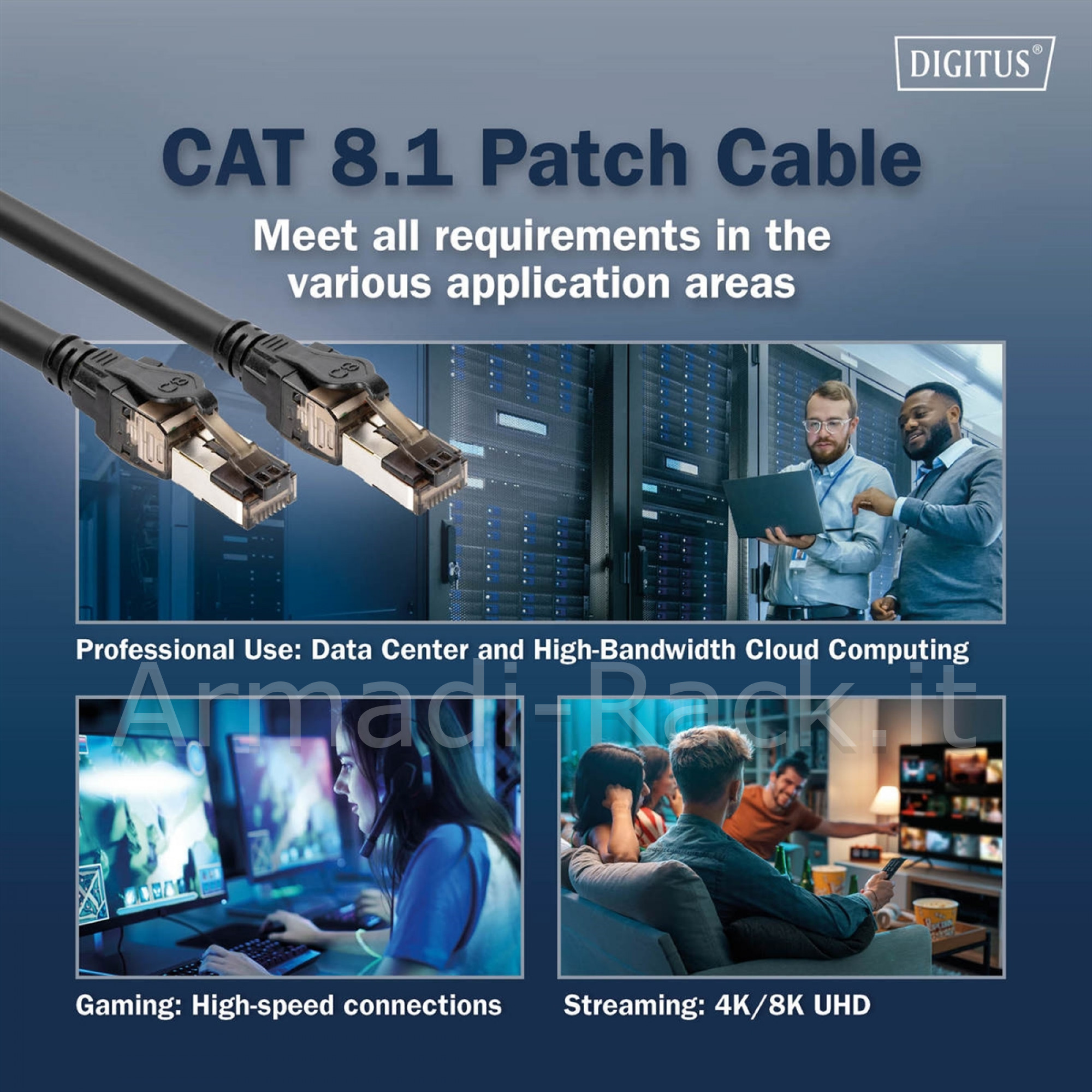 Digitus cavo patch cat 8.1 s/ftp 2 mt. colore nero
