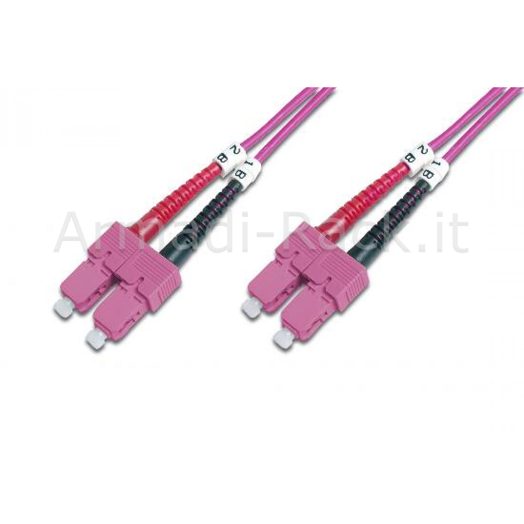 Cavo fibra ottica sc a sc multimode duplex 50/125 mt. 1 om4