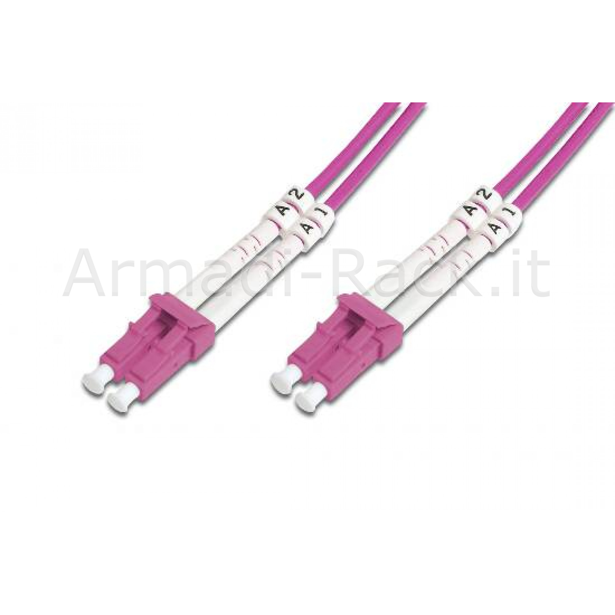 Cavo fibra ottica lc a lc multimode duplex 50/125 mt.3 om4