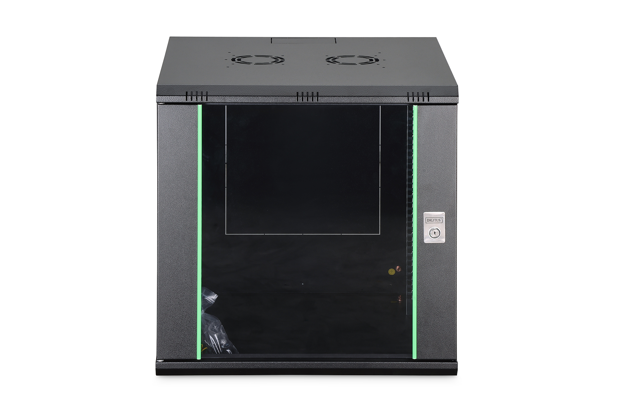 Alloggiamento a parete 12u 638x600x600 mm, colore nero (ral 9005)
