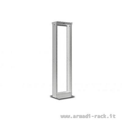 Frame di montaggio 19 42 unita' a 2 montanti colore grigio con montante centrale