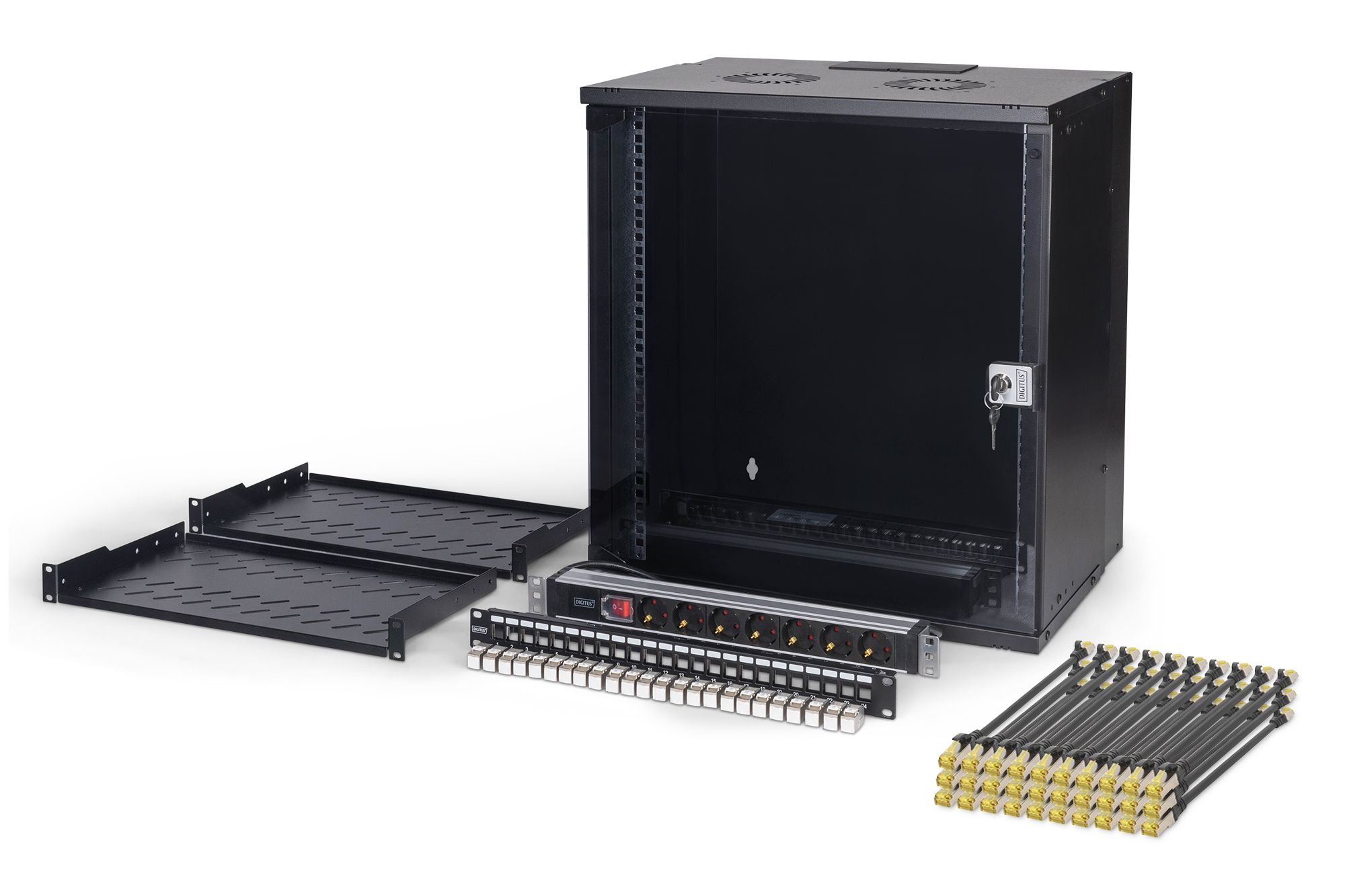 Armadio rack di rete digitus 19" con accessori - 12u, 540 x 400 mm (l...