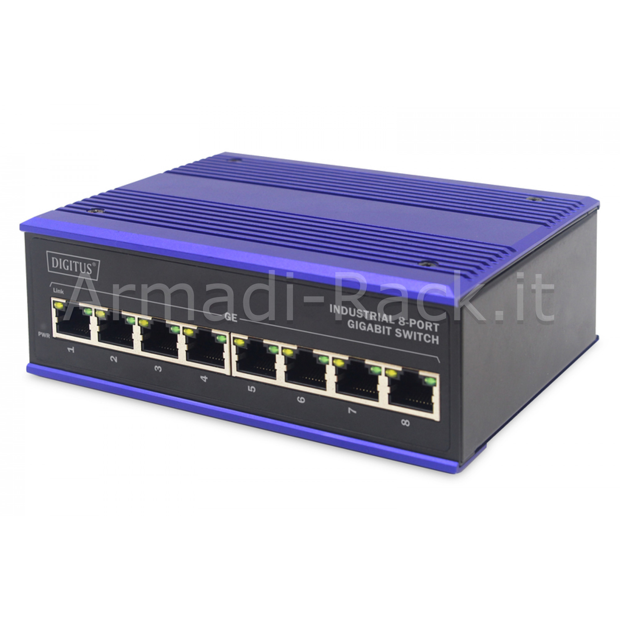 Switch Industriale 8 Porte Gigabit DIN Rail