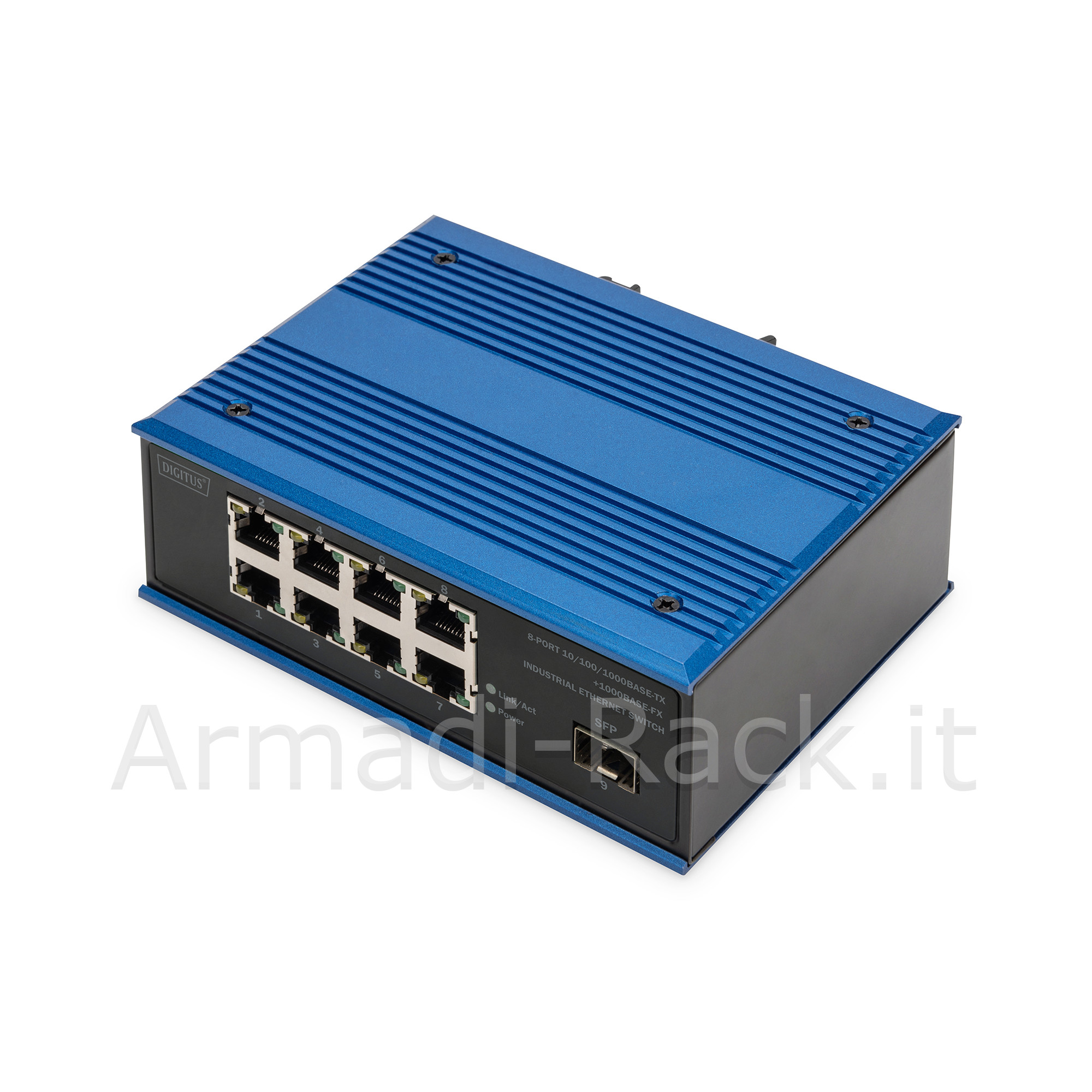 Digitus switch di rete gigabit ethernet a 8 porte, industriale, non...