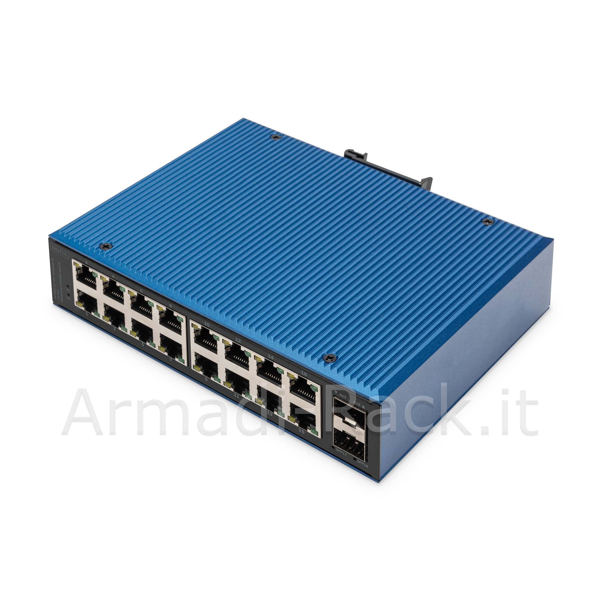 Digitus switch di rete gigabit ethernet a 16 porte, industriale, non...