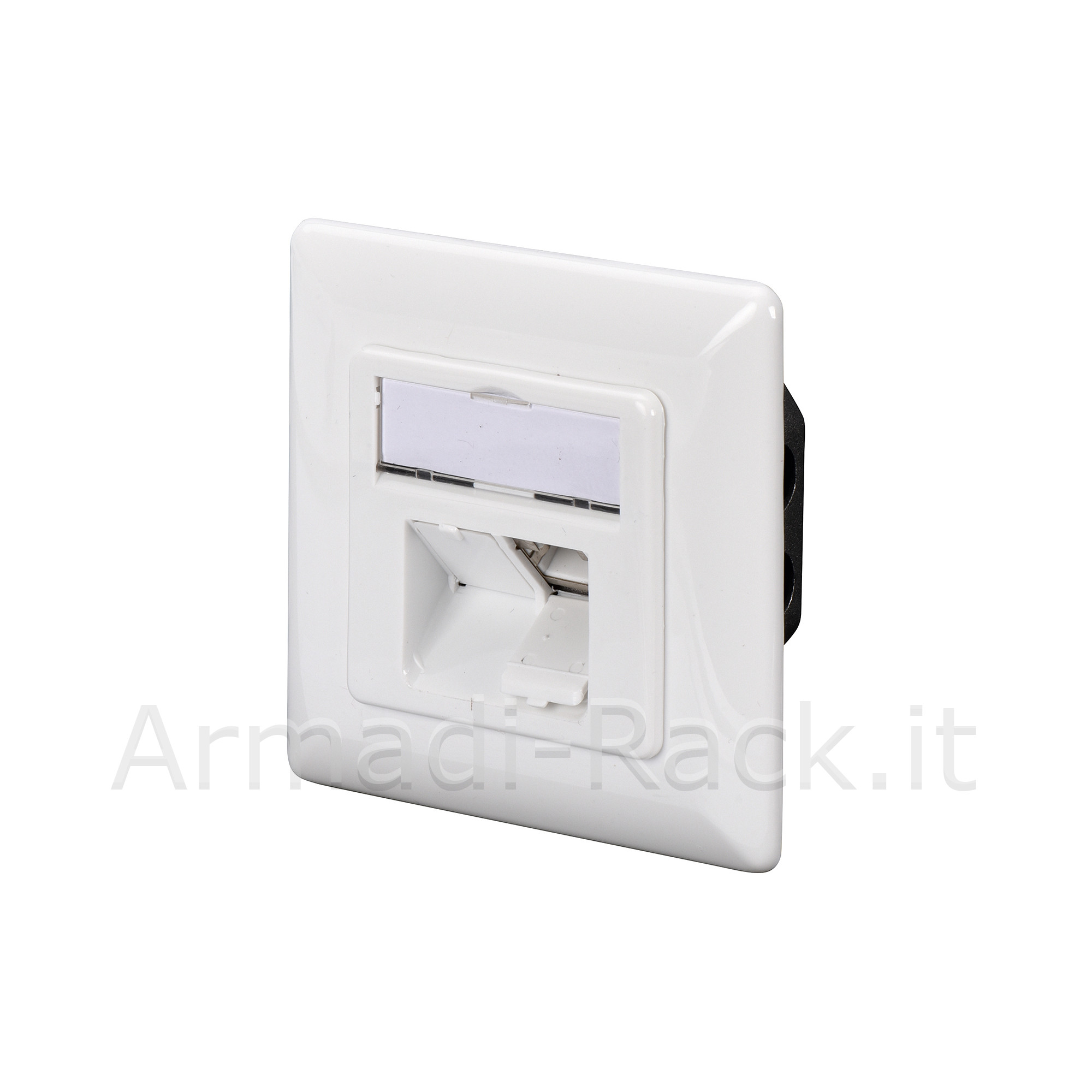 Placca Presa muro Cat. 6A Schermata con 2 Prese Rj45 - Armadi Rack