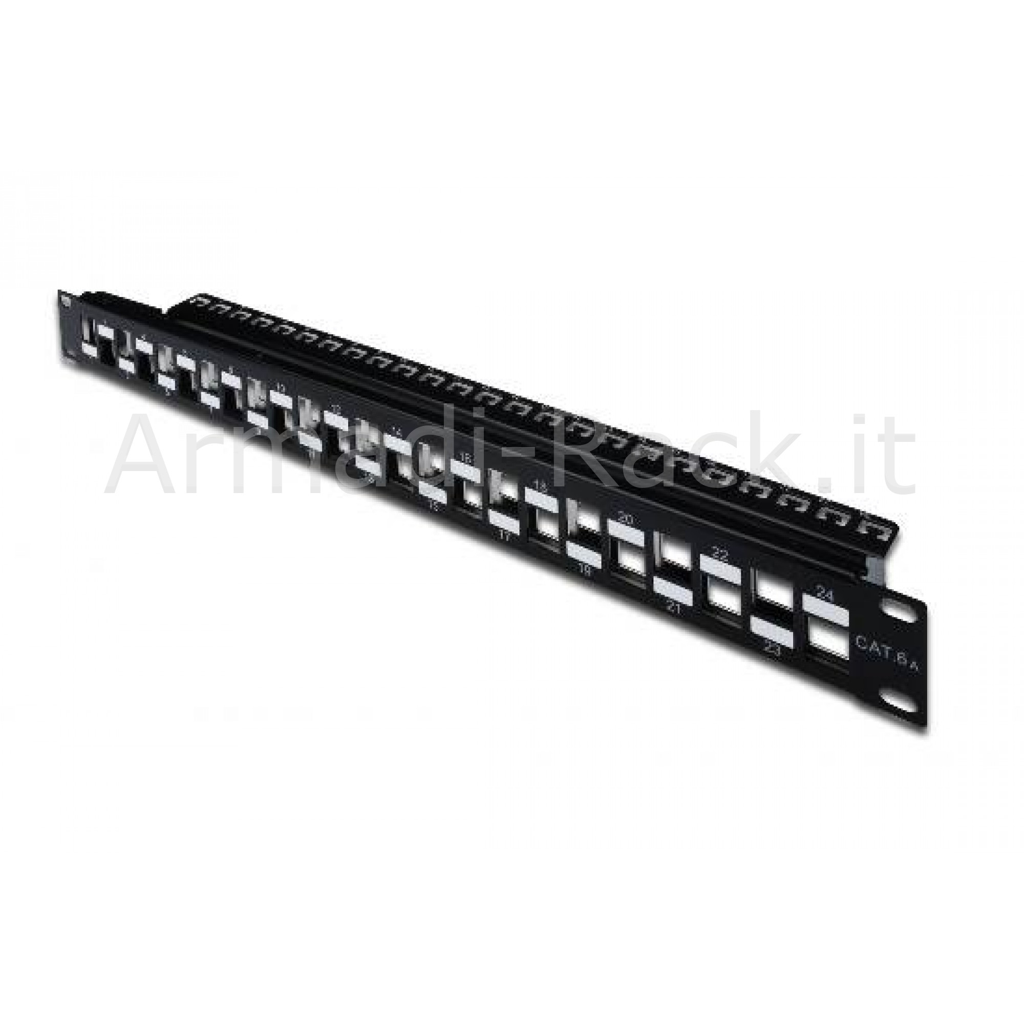Pannello patch modulare 24 porte schermate 1 unita' colore nero a...