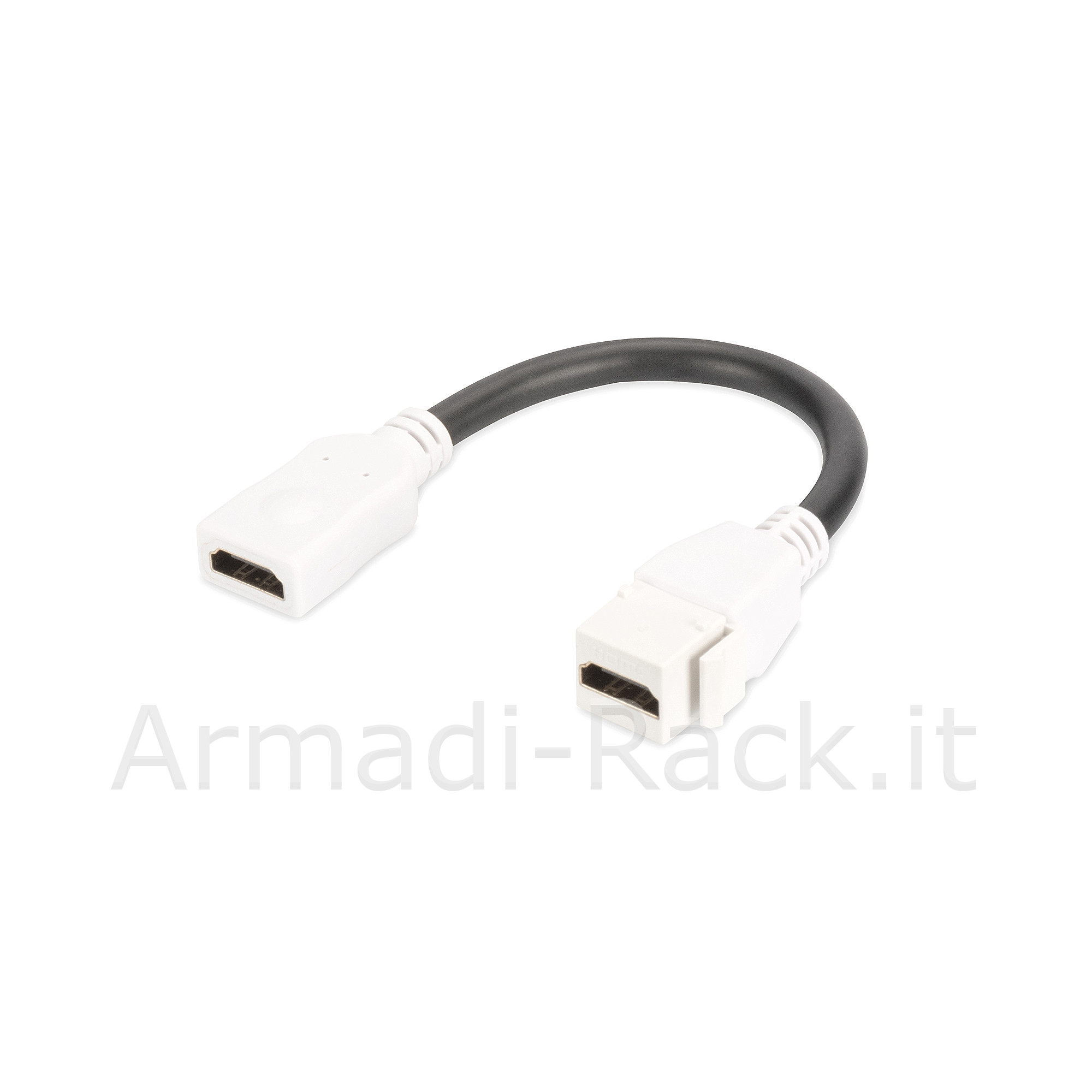 Modulo Keystone HDMI Femmina/Femmina con Cavo 12 Cm per Placche a muro...