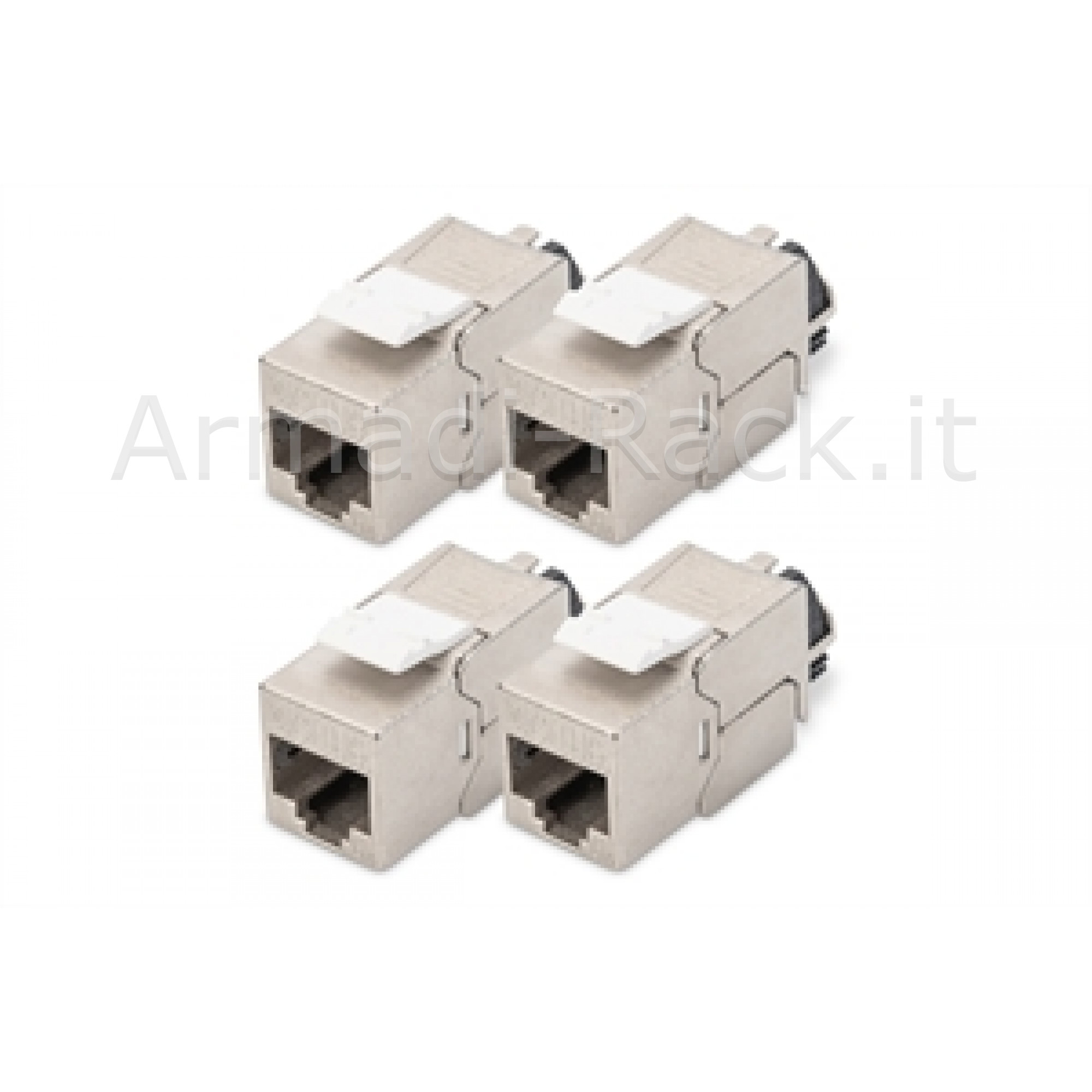 Modulo keystone cat 6a, schermato con supporto dei cavi intelligente -...