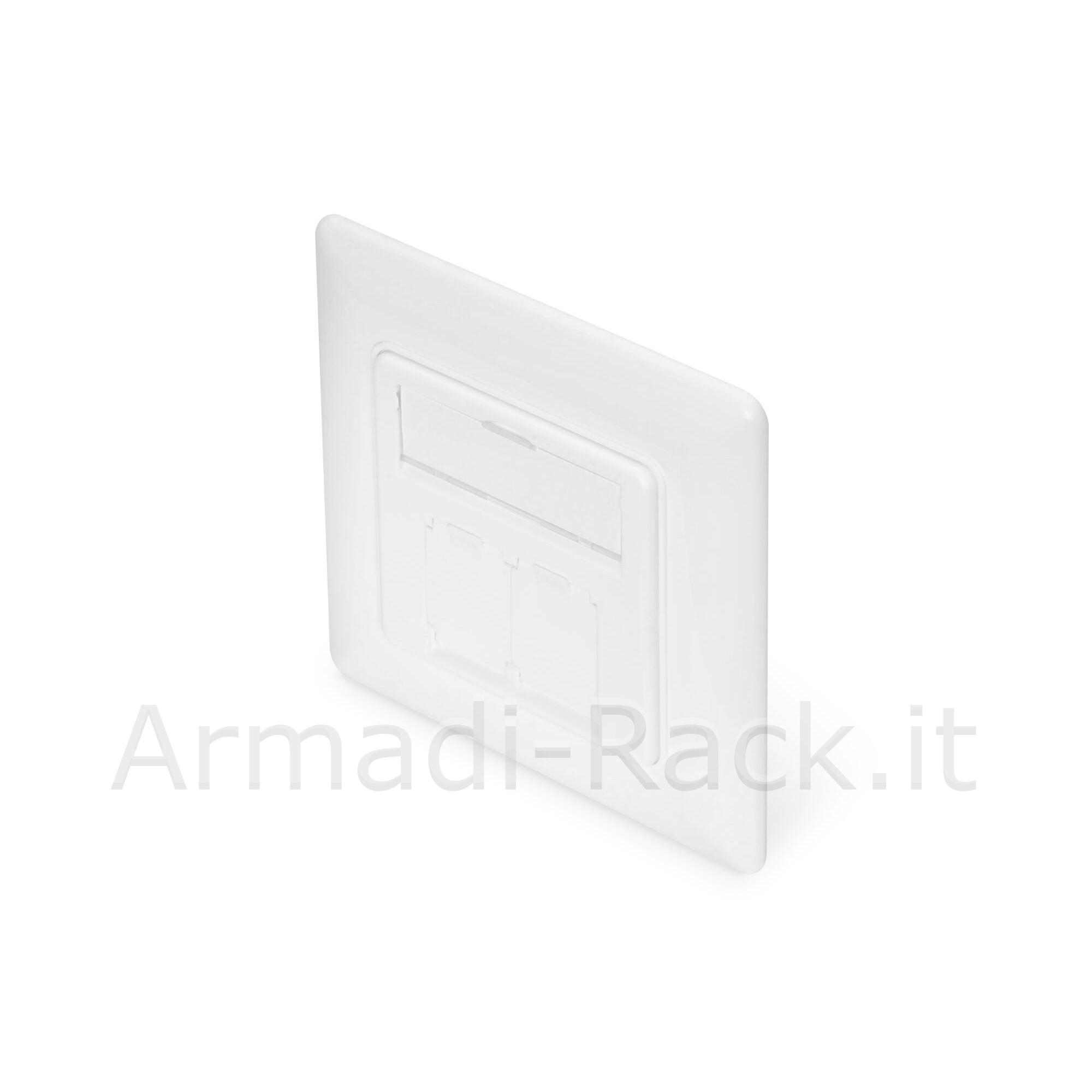 Pannello frontale per cassetta 80x80 per 2 keystone jack