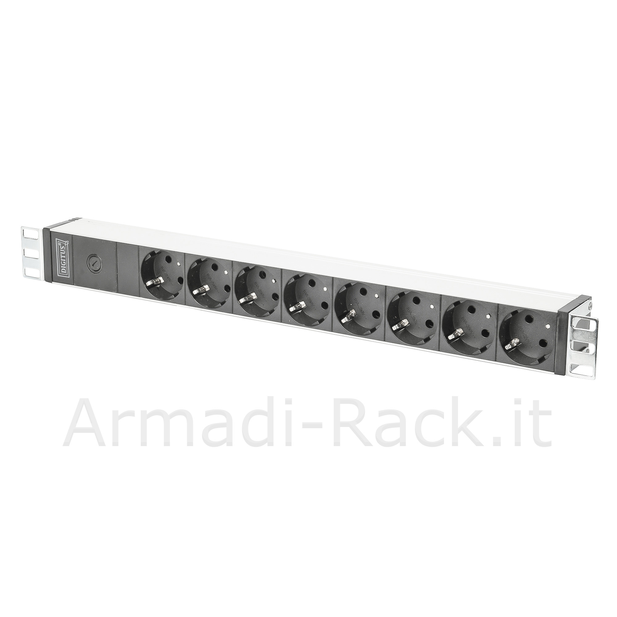 multipresa in alluminio 8 prese schuko tedesche cavo mt 2 con spina...