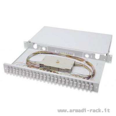 Pannello estraibile 19 per fibra ottica con 24 connettori sc duplex...