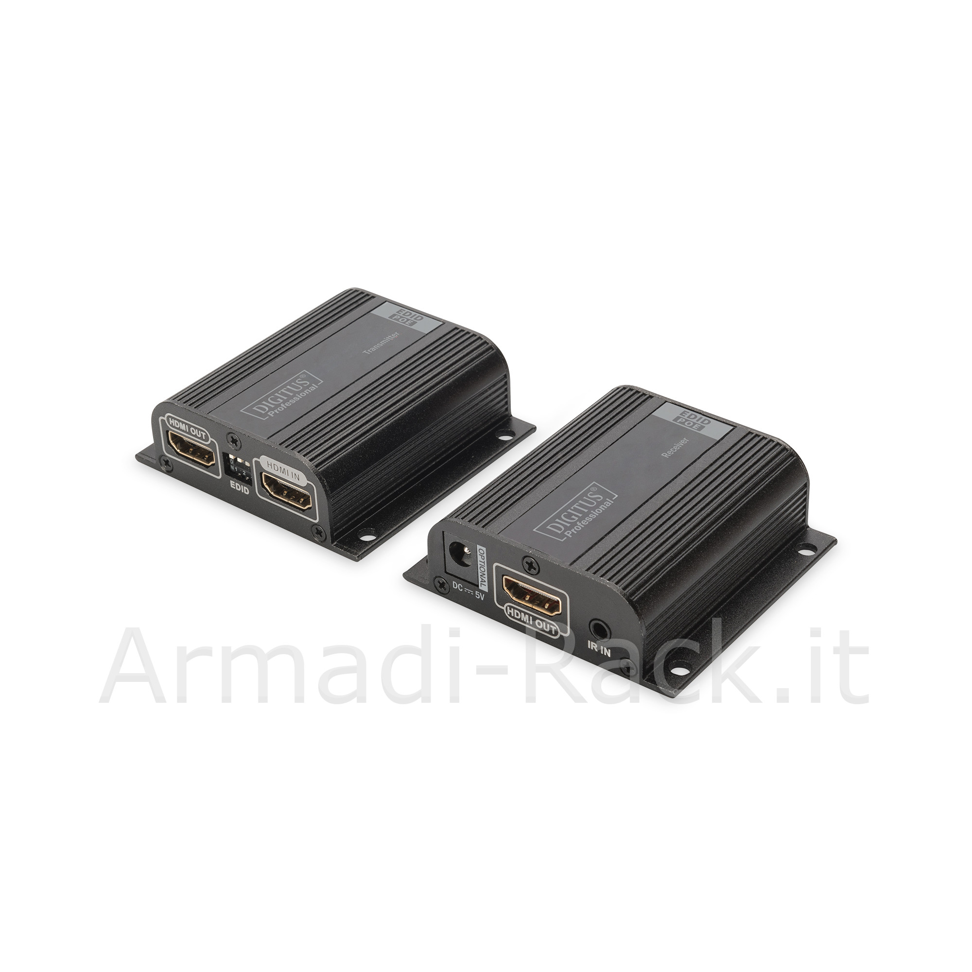 Estensore HDMI Full Hd con Cavo di Rete Mt 50 con Monitor Locale