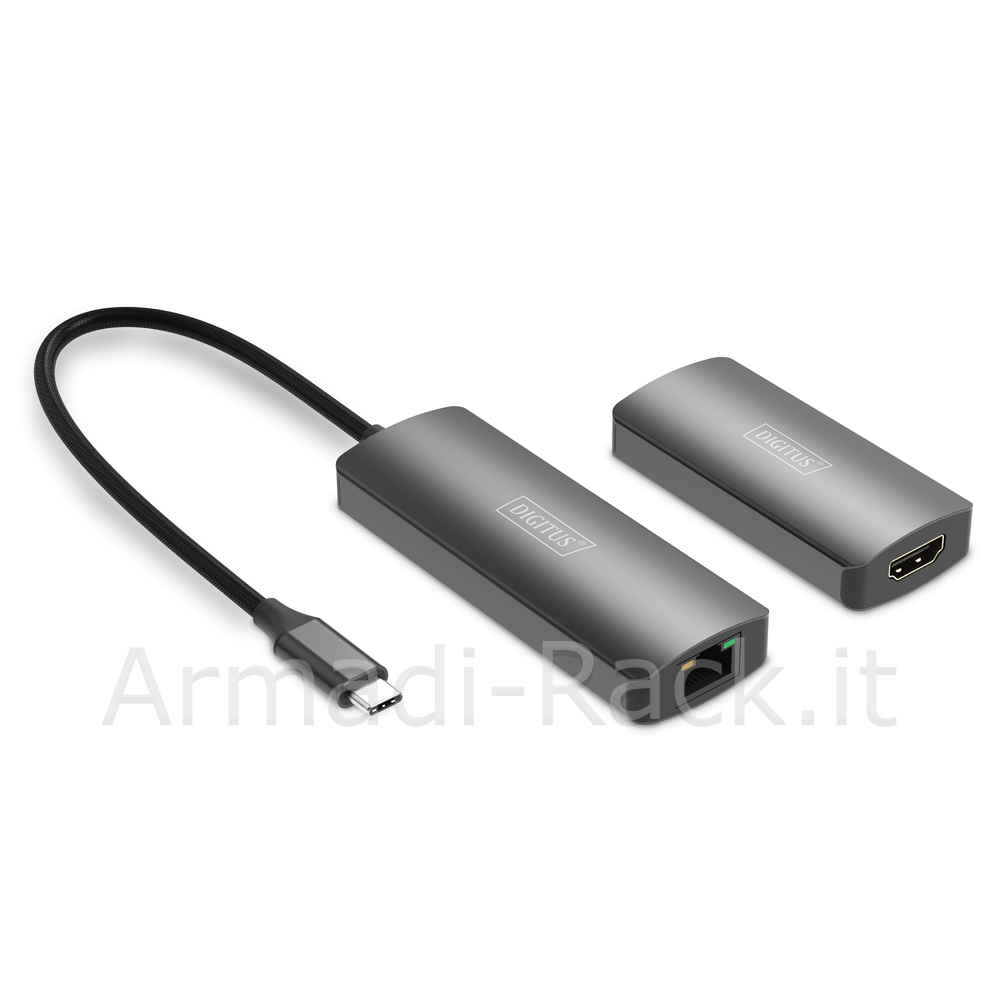 Estensore video usb-c - hdmi, 4k/120hz cat6, 30 m