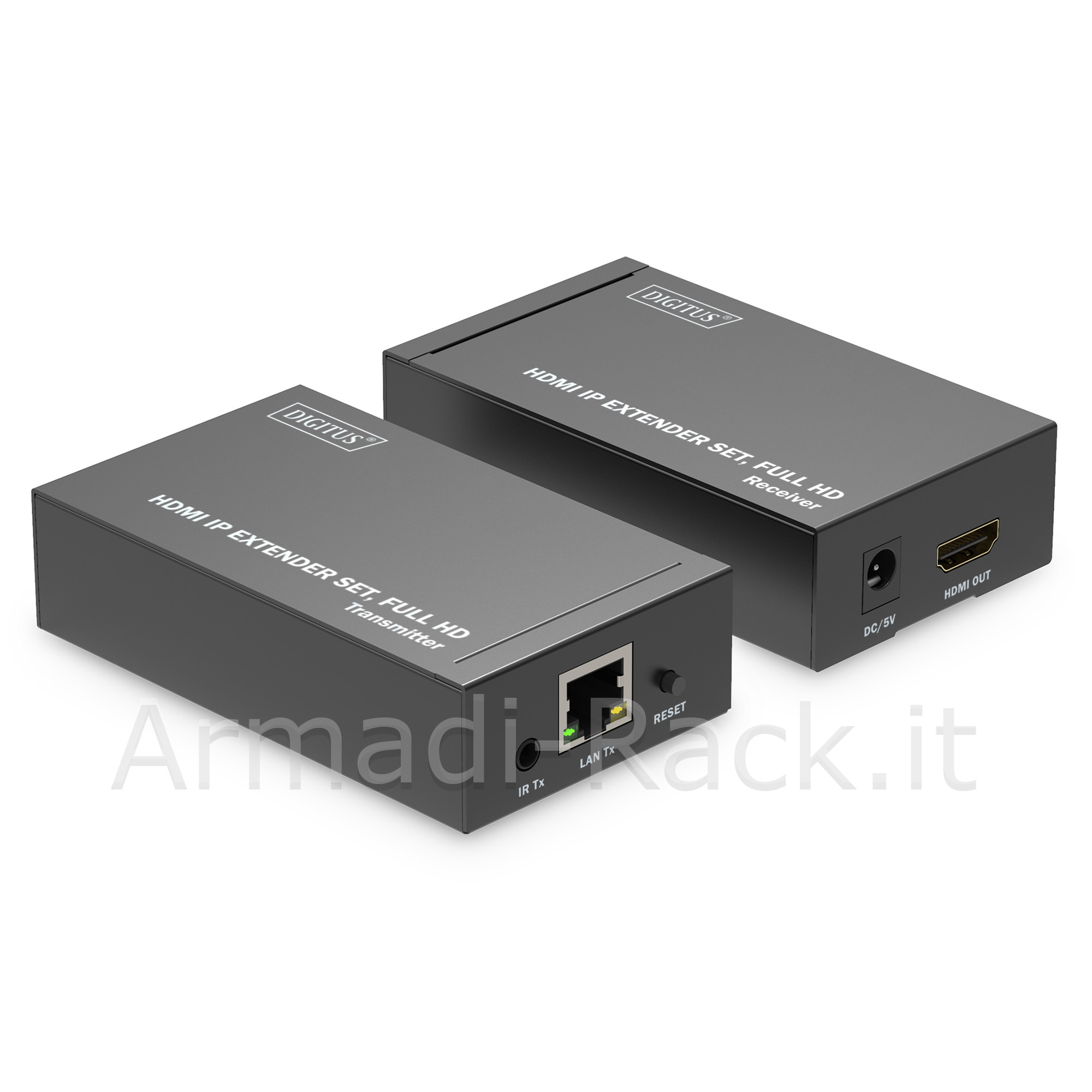 Digitus set extender hdmi ip, full hd 1080p 120 mt