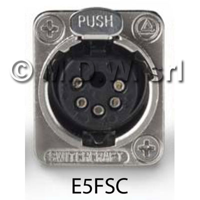 XLR 5 Pin femmina Pannello