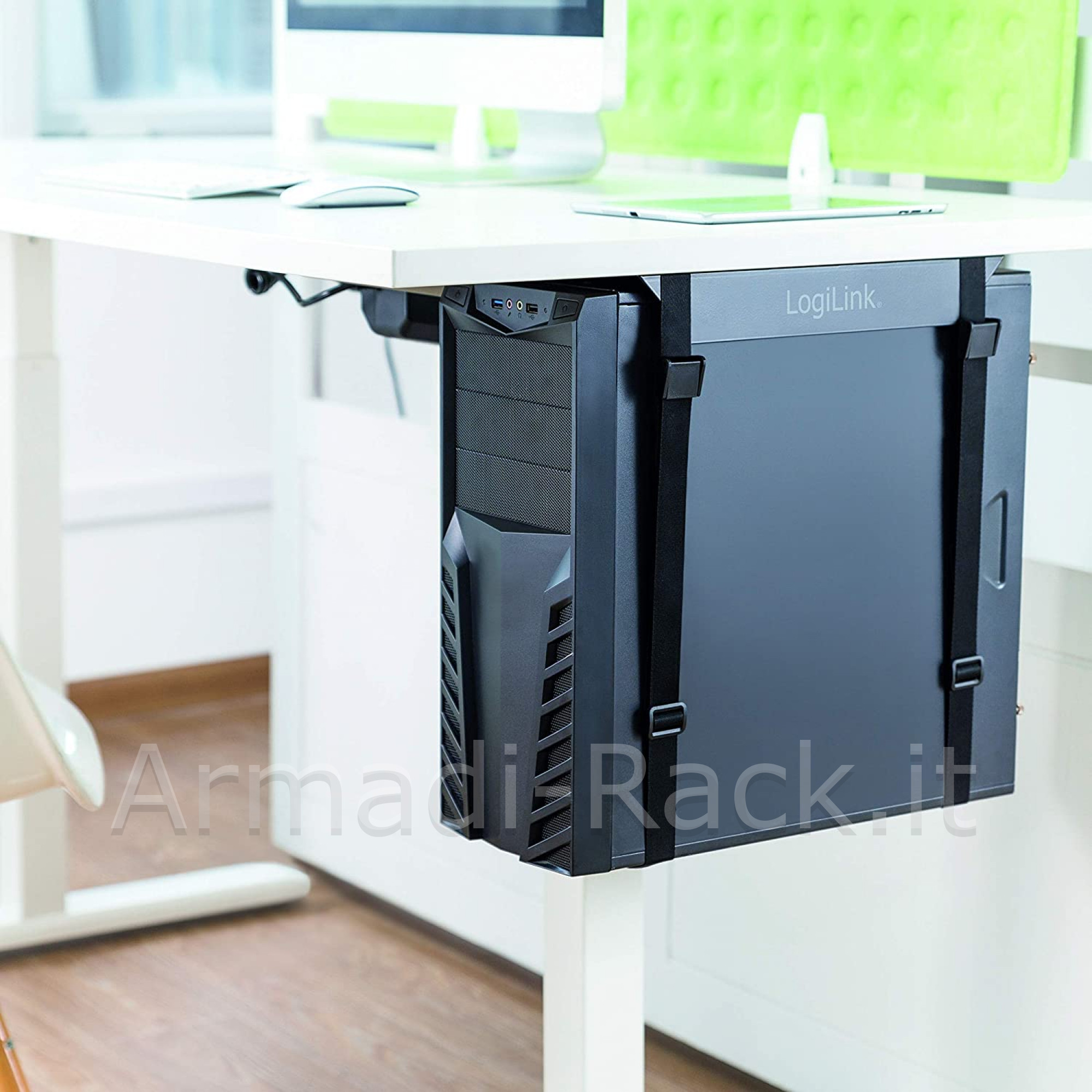 Supporto pc sotto tavolo regolabile - Armadi Rack