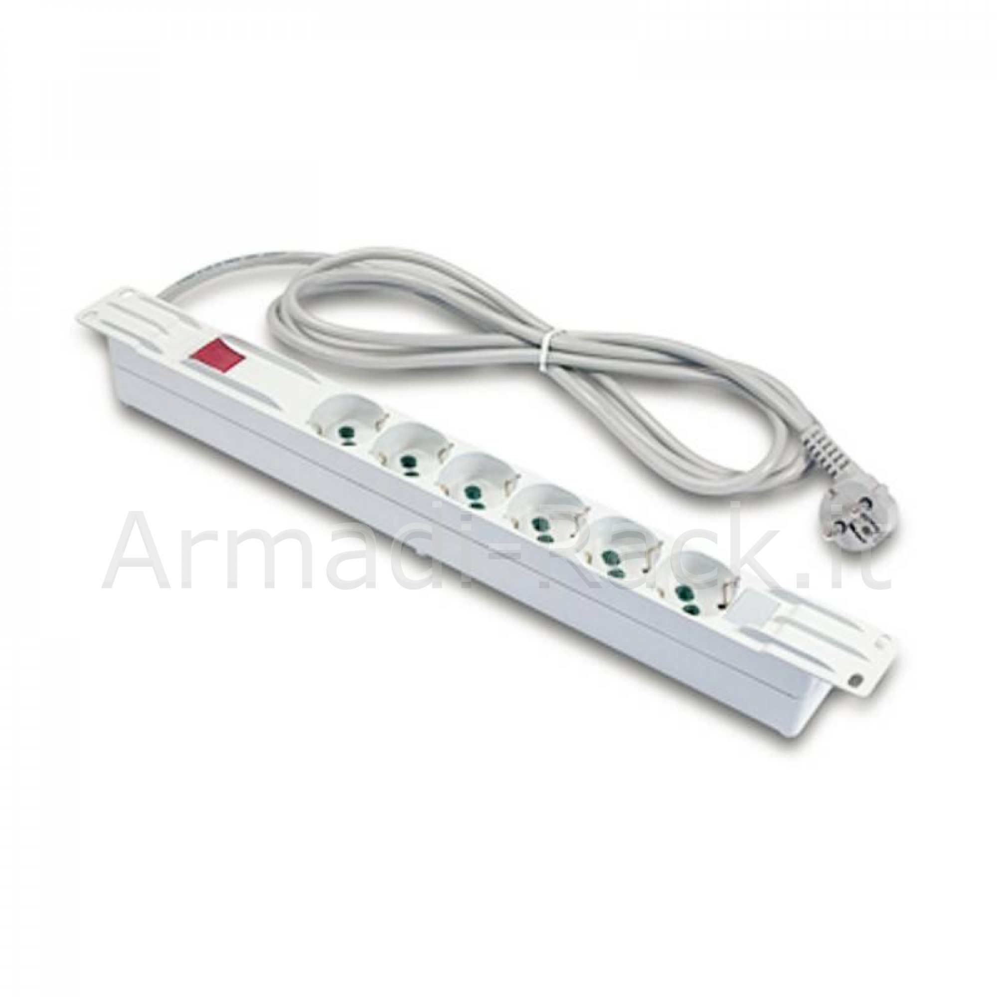 Multipresa alimentazione per rack 19" in plastica con 6 prese...