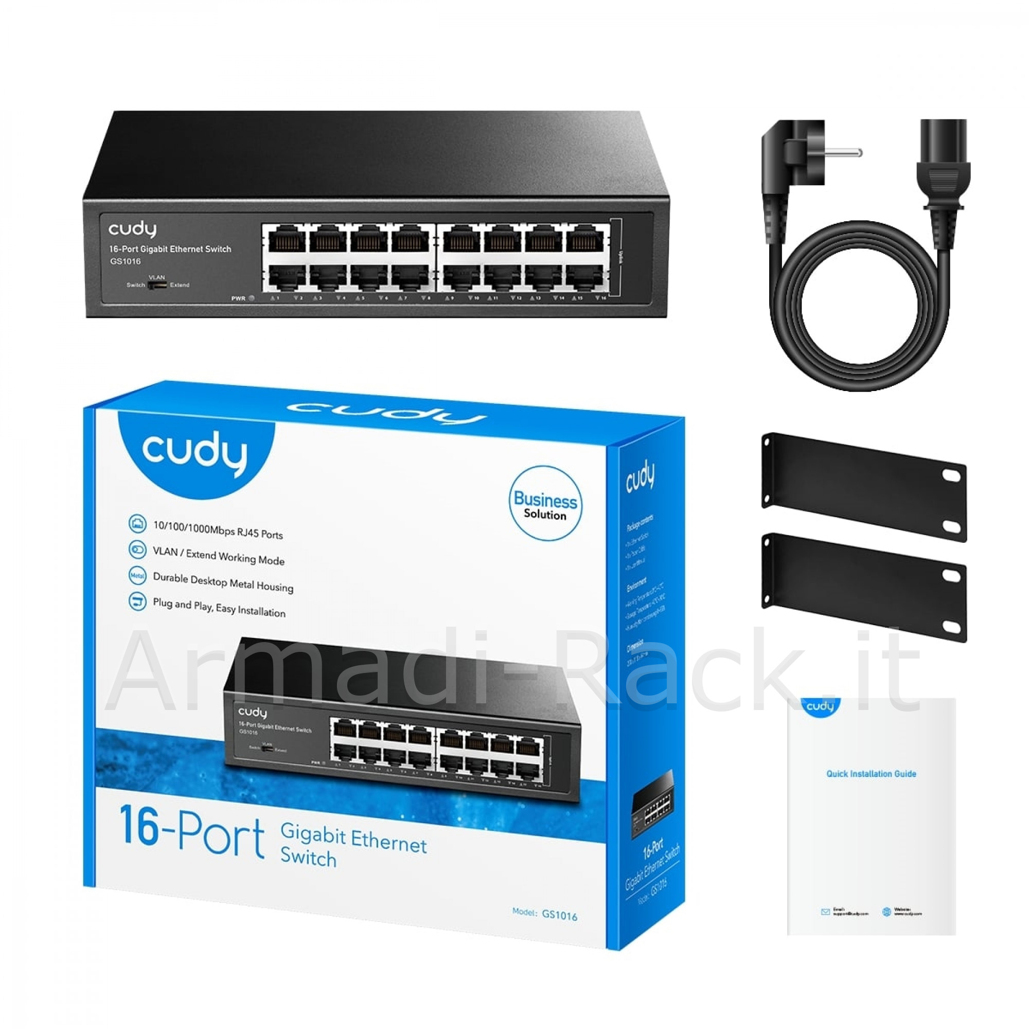 Switch gigabit non gestito a 16 porte