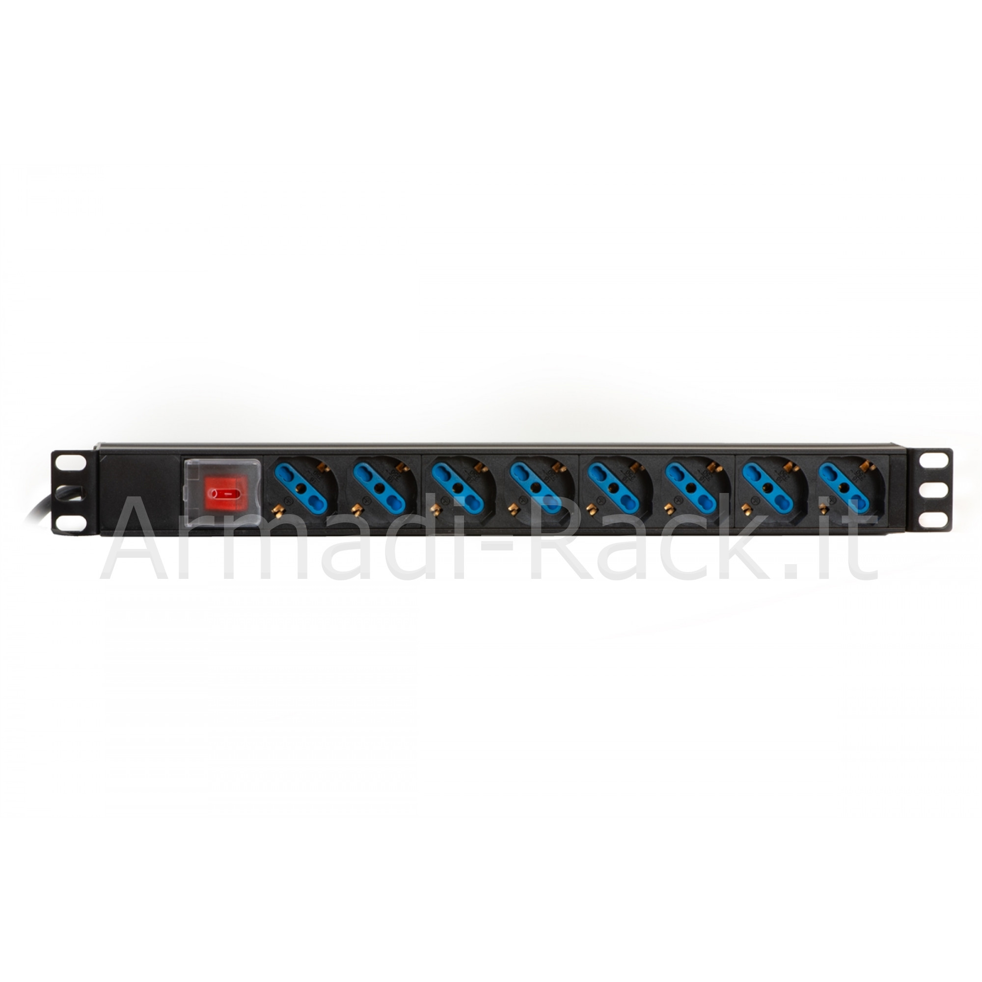 Multipresa da rack 19 8" prese universali con interruttore spina c14