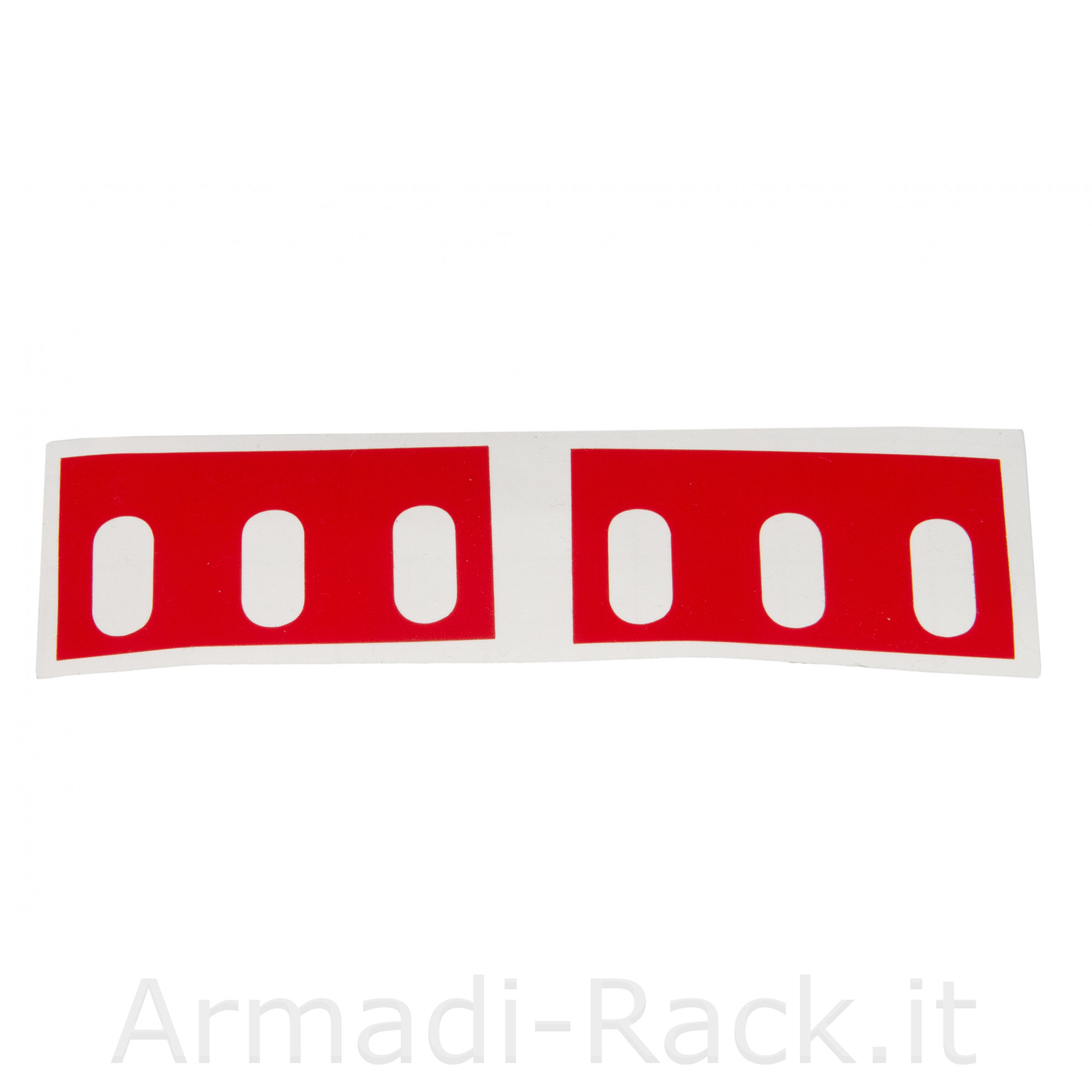 Confezione 5 coppie etichette rosse per supporti laterali 19"...