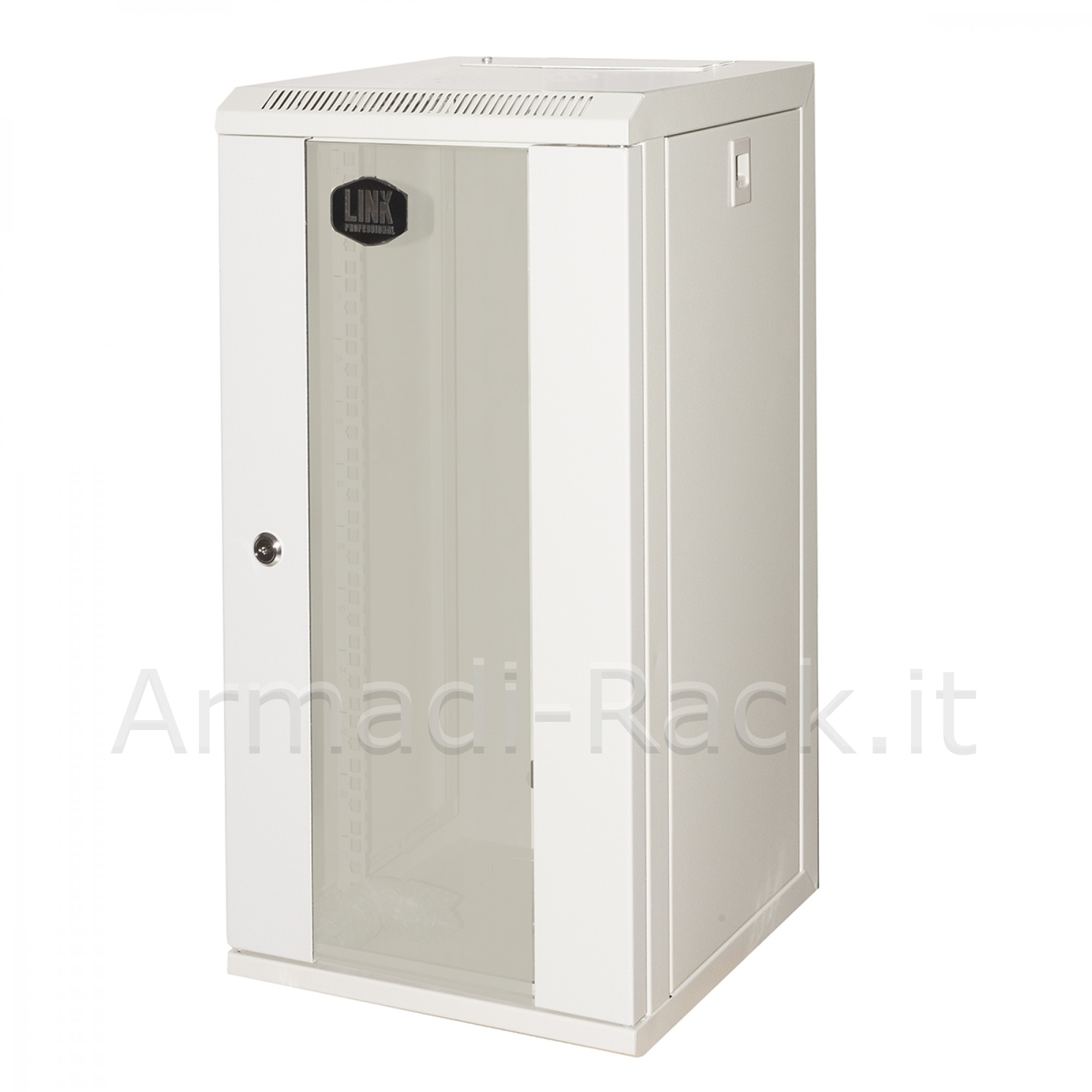 Armadio rack 10 12 unita' in acciaio colore grigio con fianchi...