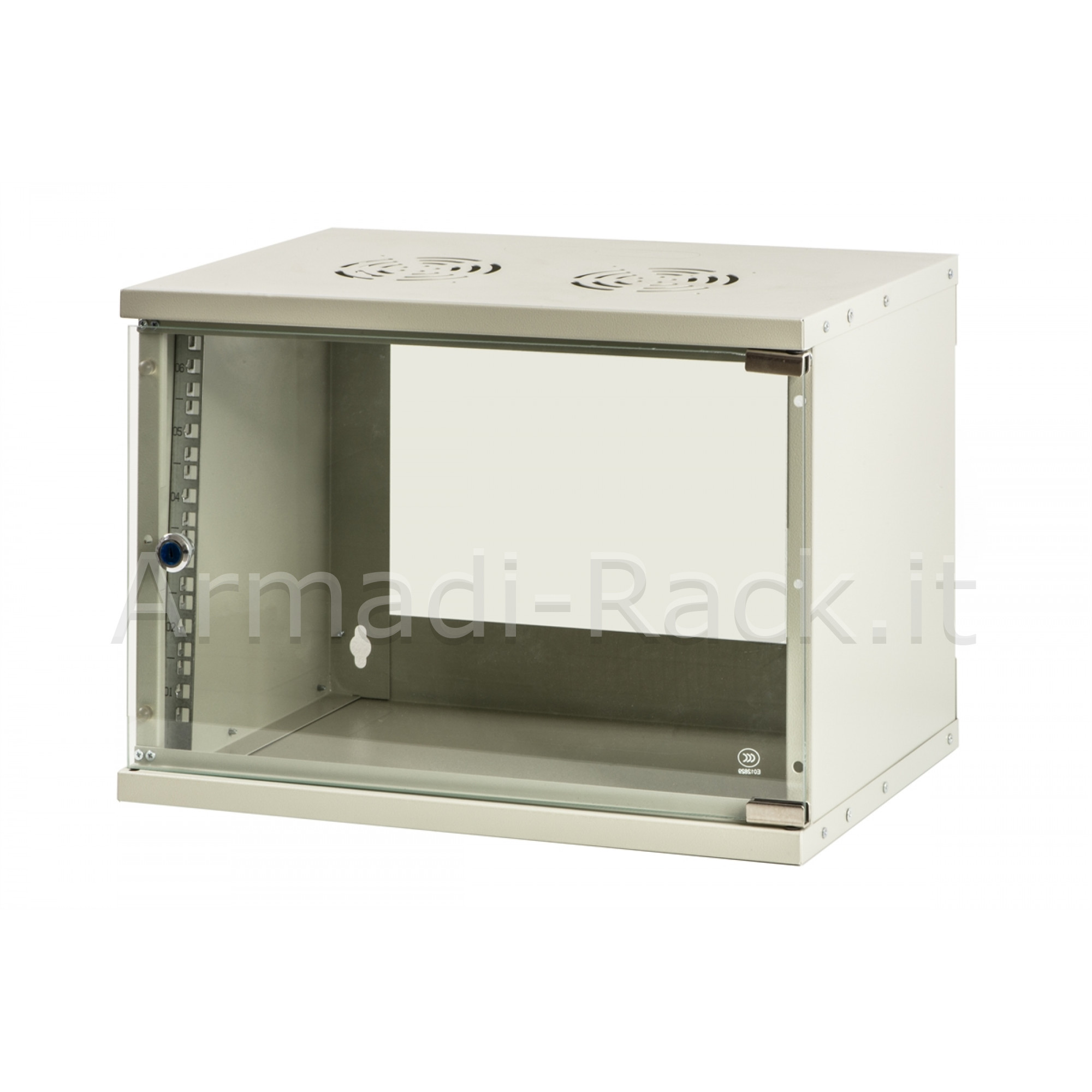 Armadio rack 19" 6 unita' (a)350 x (l)500 x (p)320 grigio