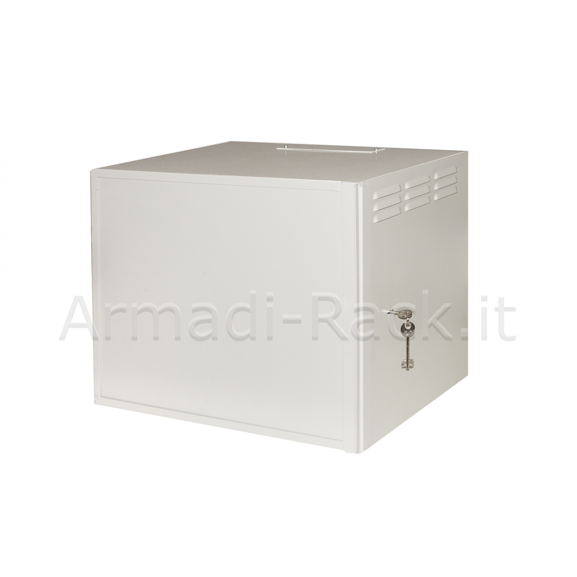 Armadio 9 unità rack 19" con porta in ferro antivandalismo, serratura...