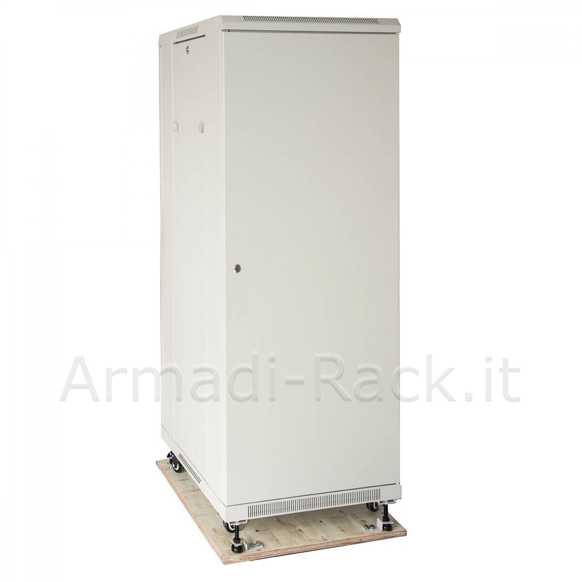 Armadio rack 19" 42u (a)2055, (l)600, (p)1000 colore grigio porta...